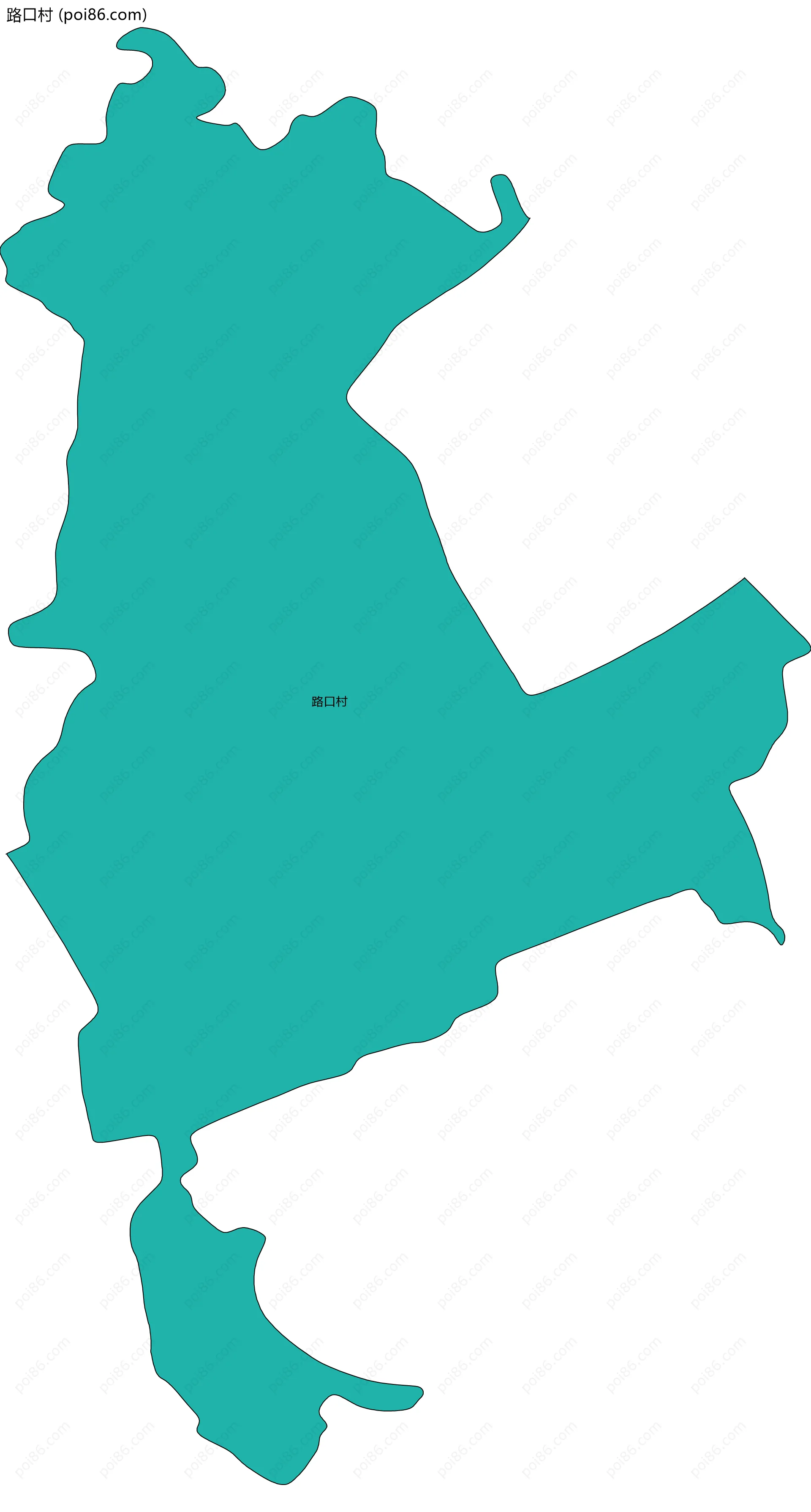 路口村边界地图