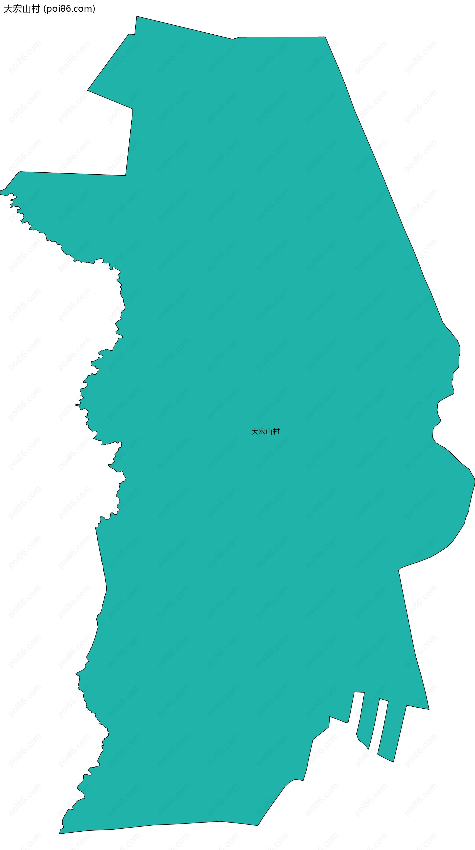 大宏山村边界地图