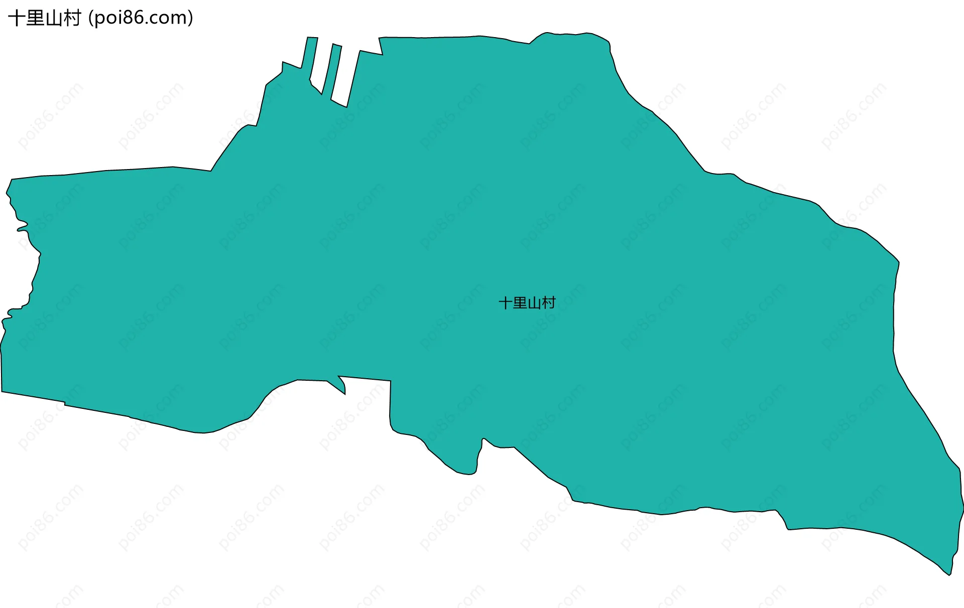 十里山村边界地图