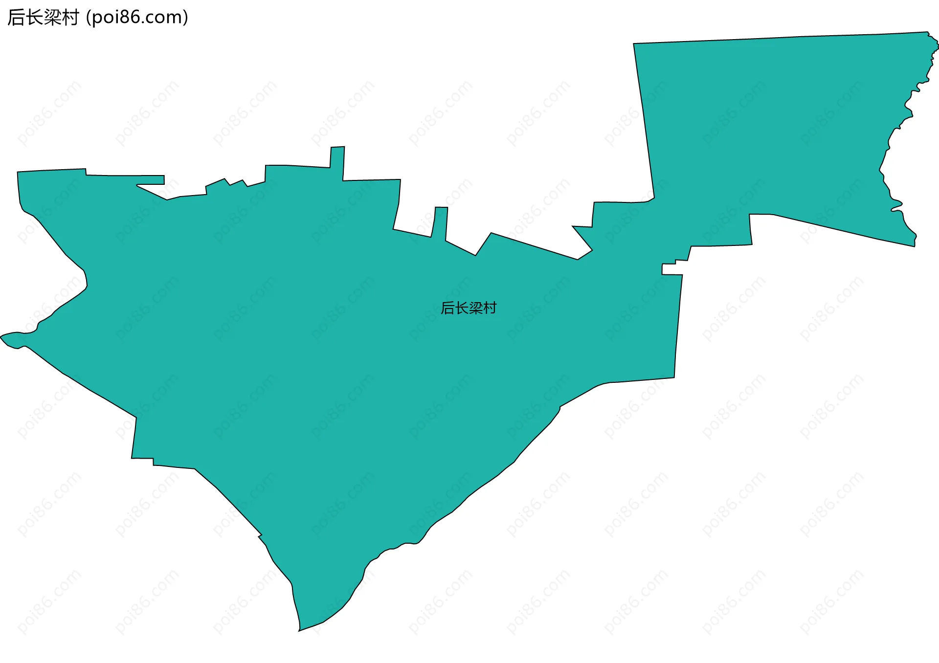 后长梁村边界地图