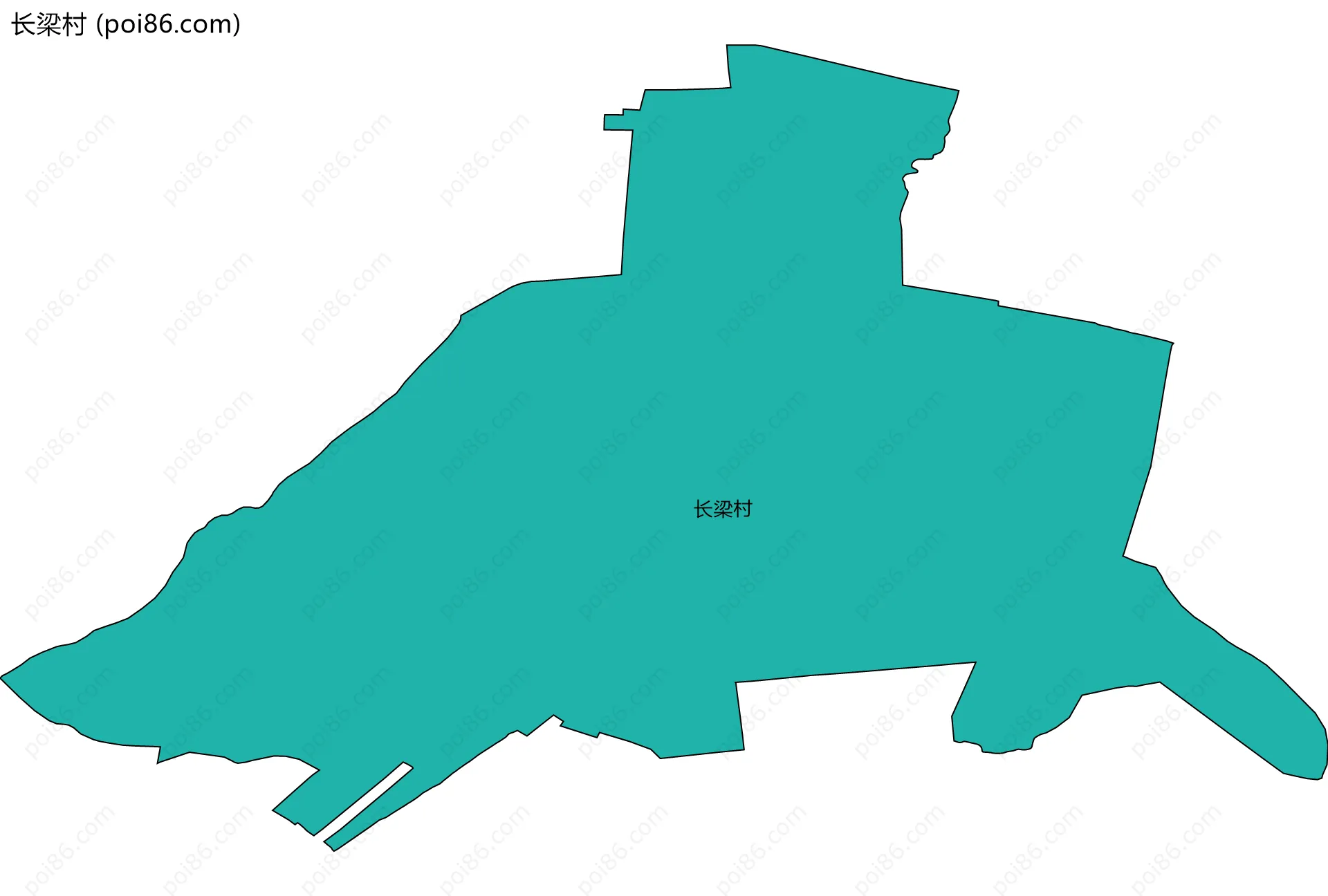 长梁村边界地图