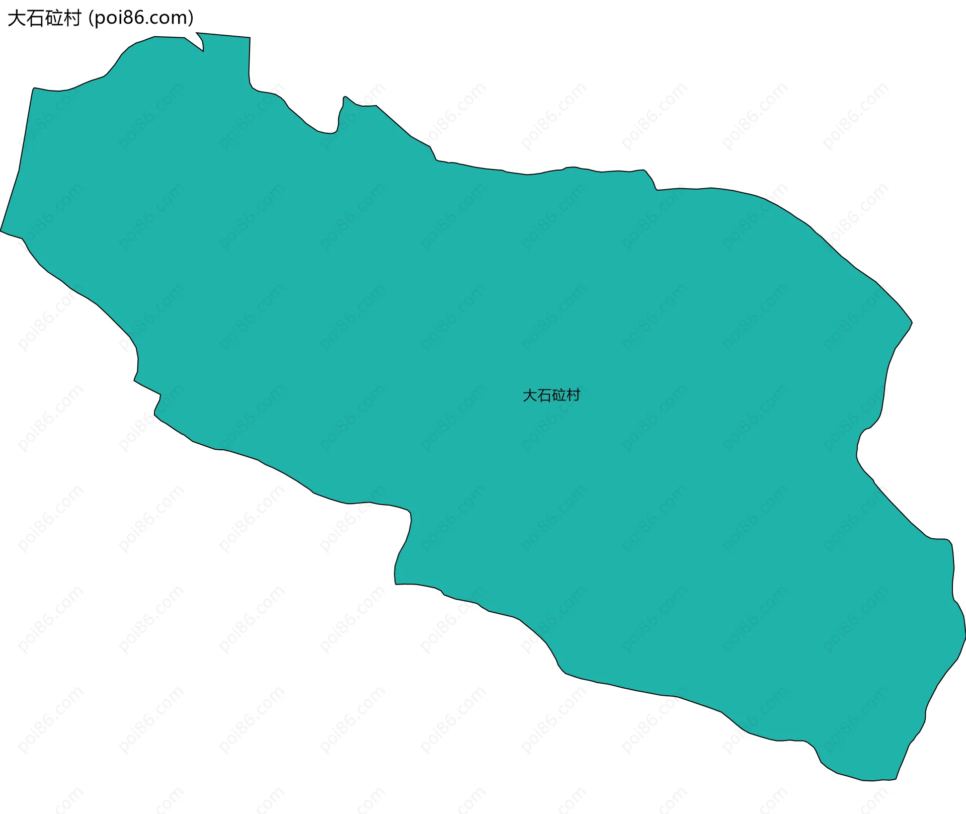 大石砬村边界地图
