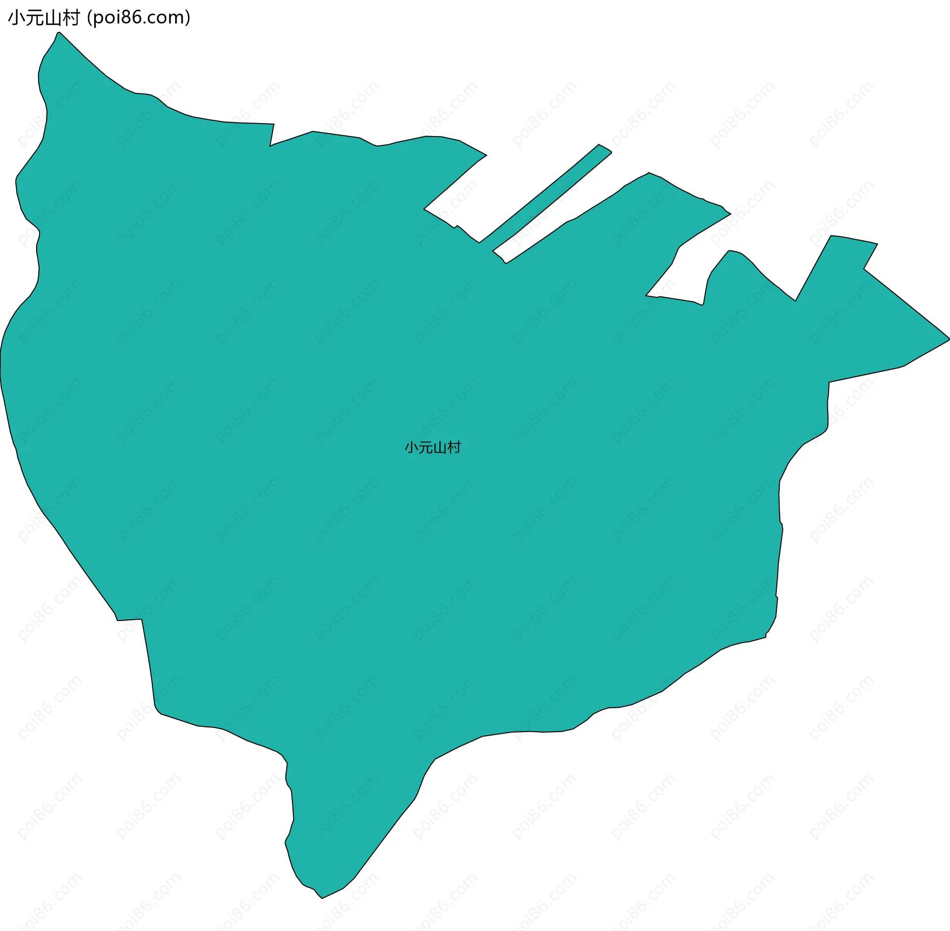 小元山村边界地图