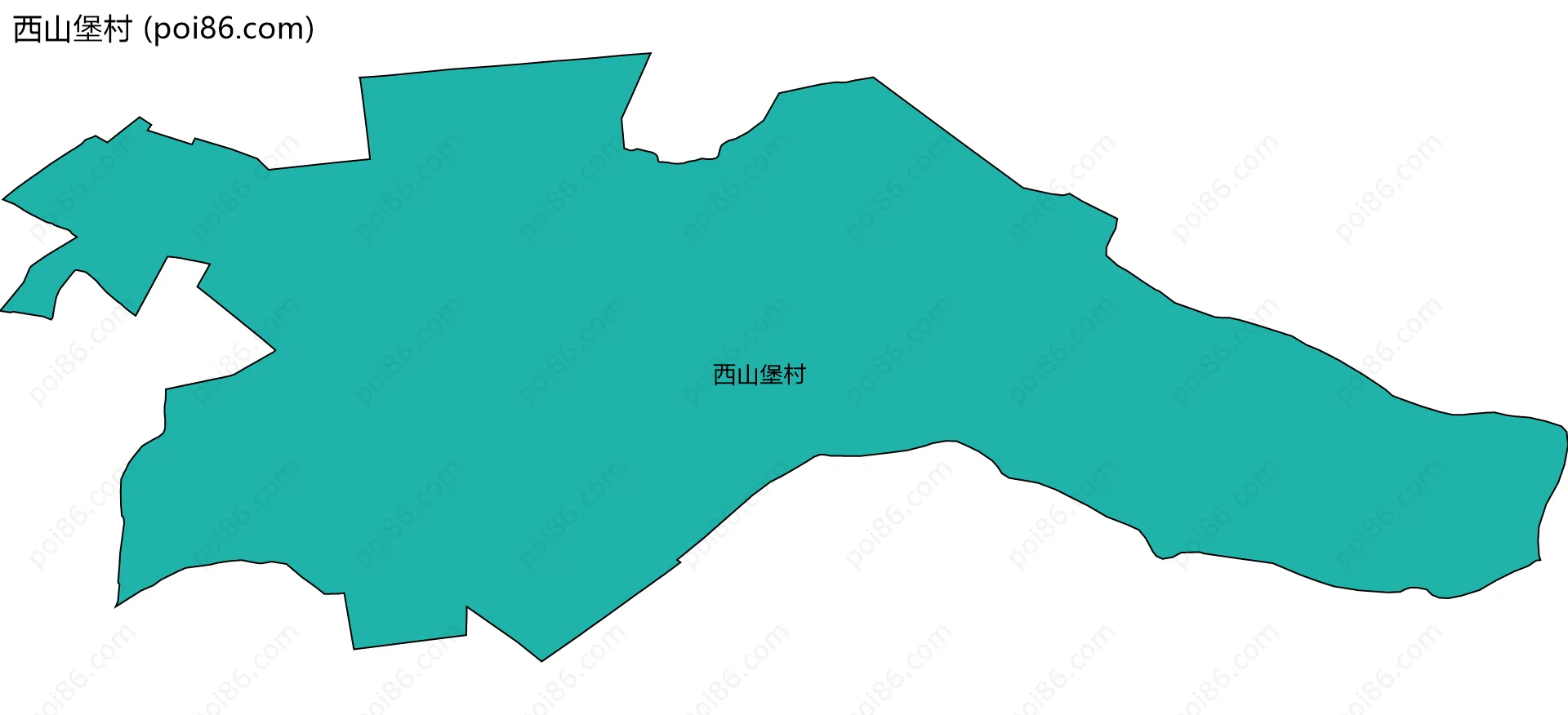 西山堡村边界地图