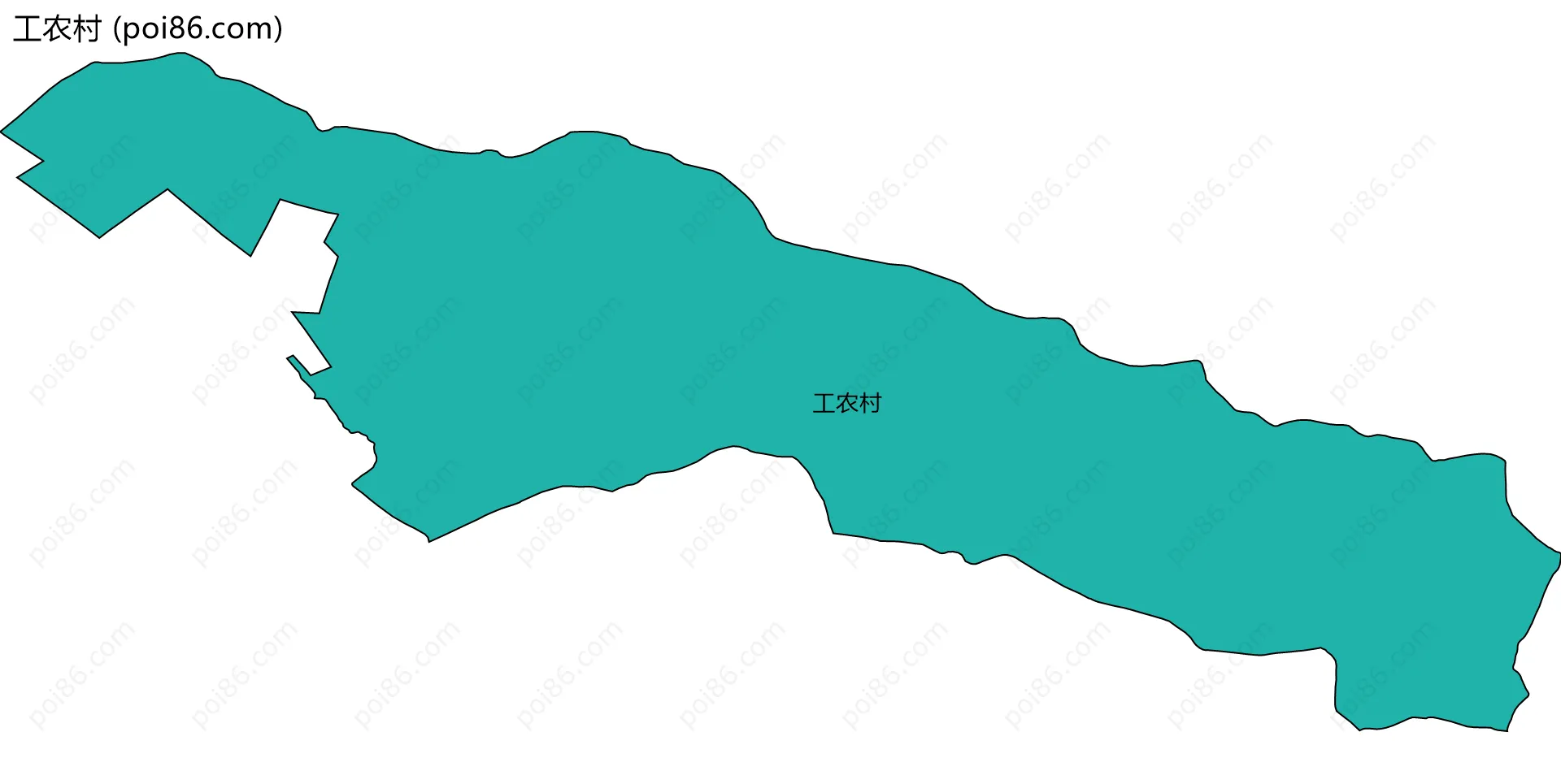 工农村边界地图