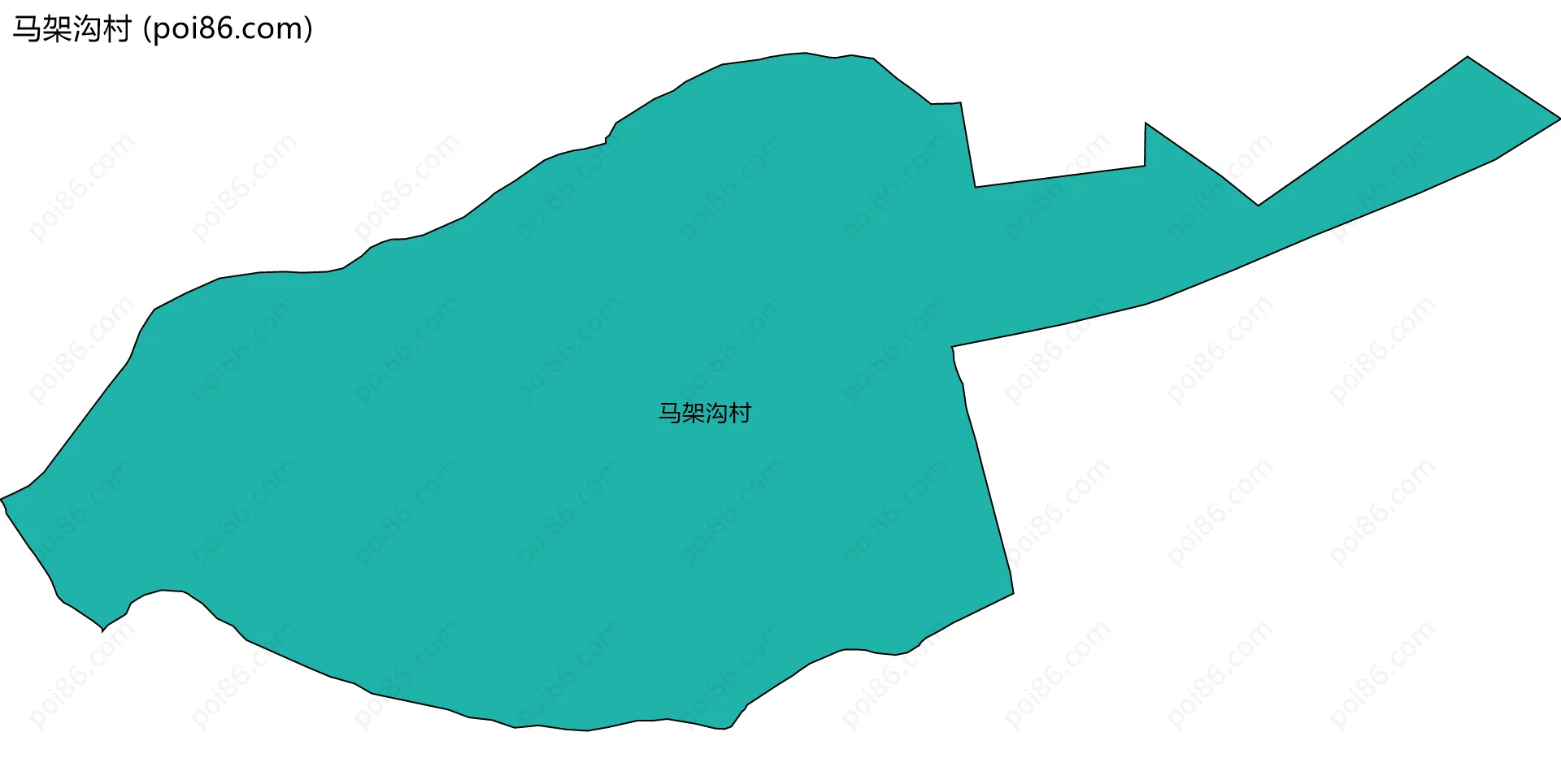 马架沟村边界地图