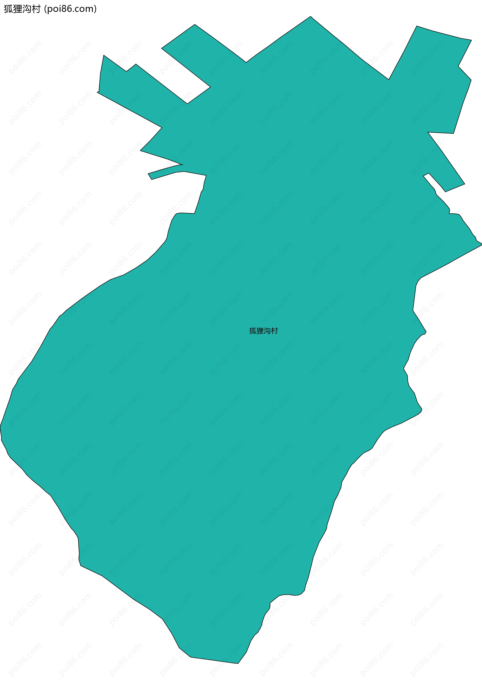 狐狸沟村边界地图