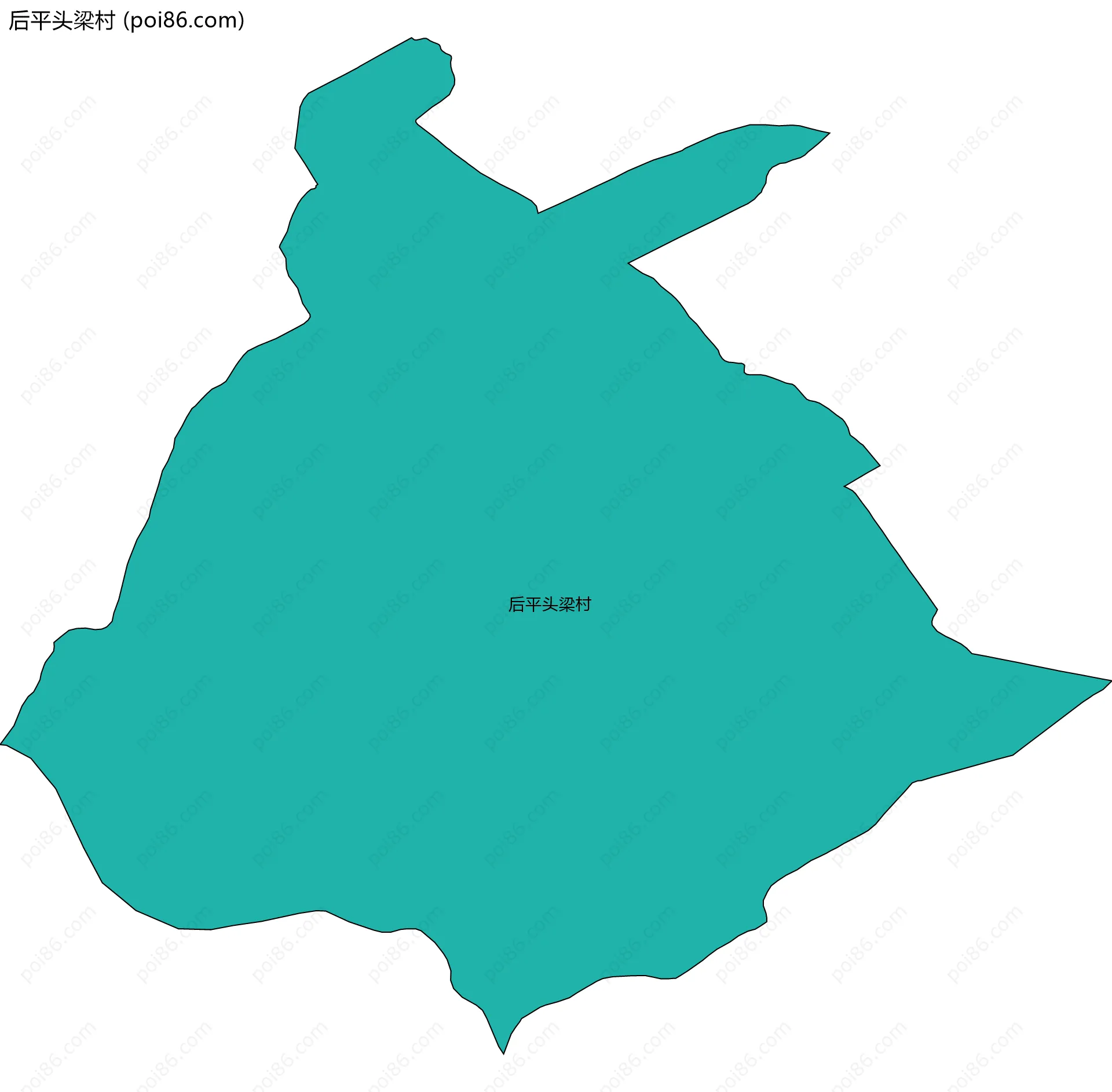 后平头梁村边界地图