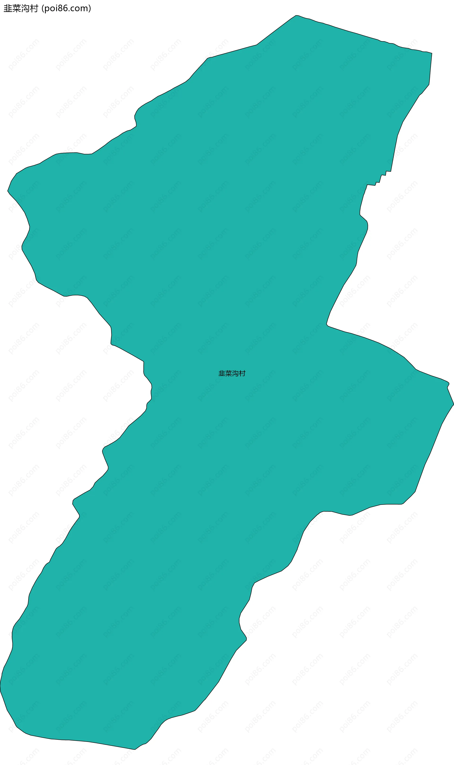 韭菜沟村边界地图