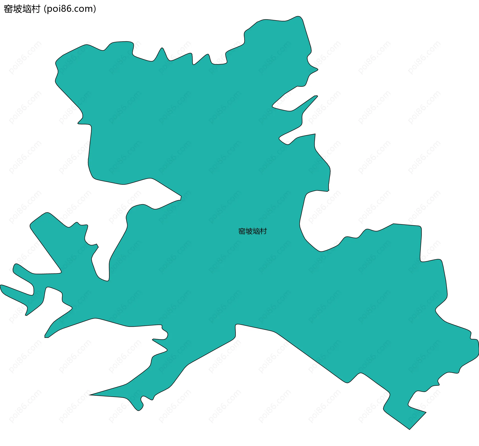 窑坡垴村边界地图