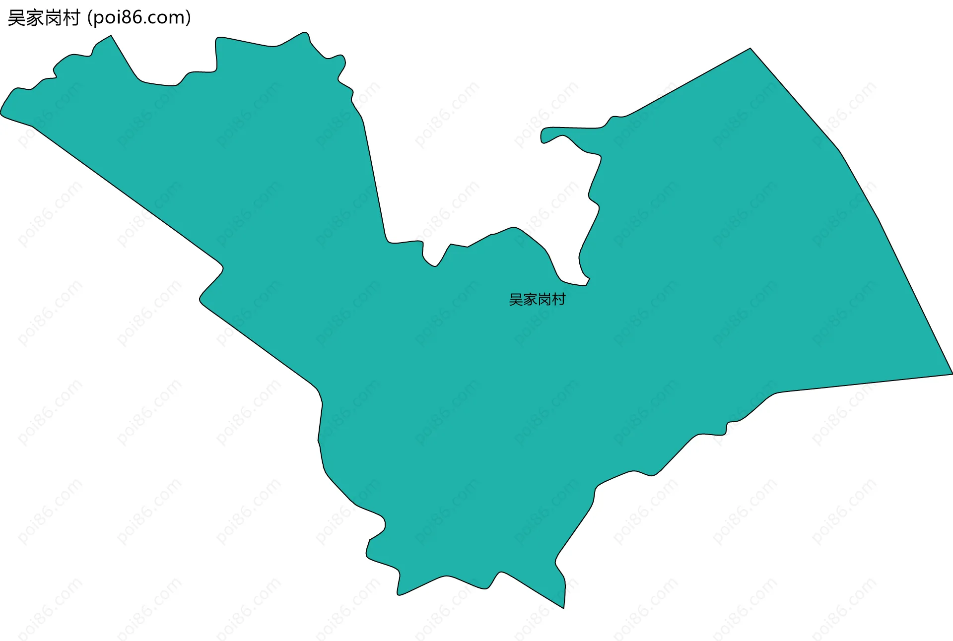 吴家岗村边界地图