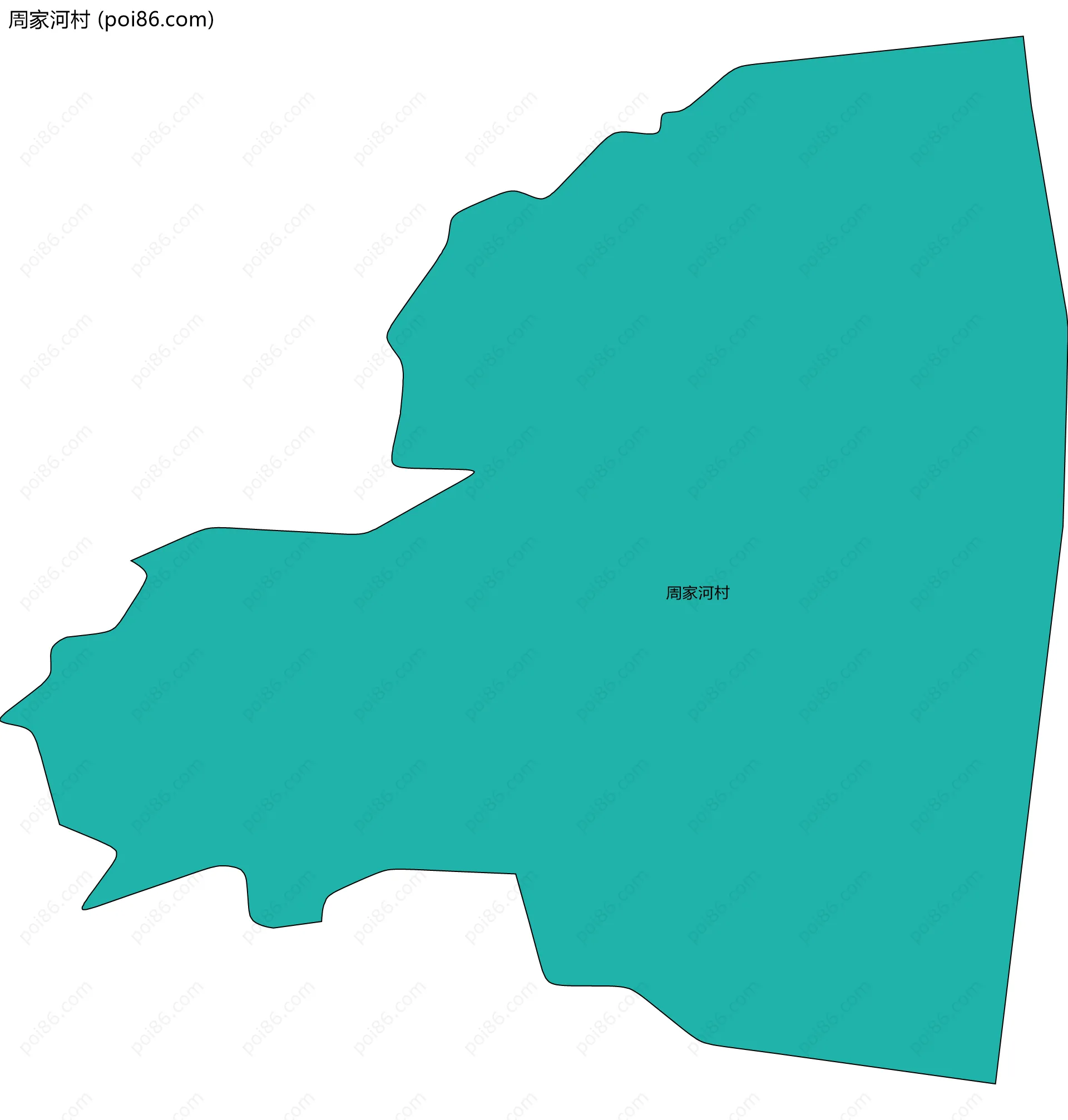 周家河村边界地图