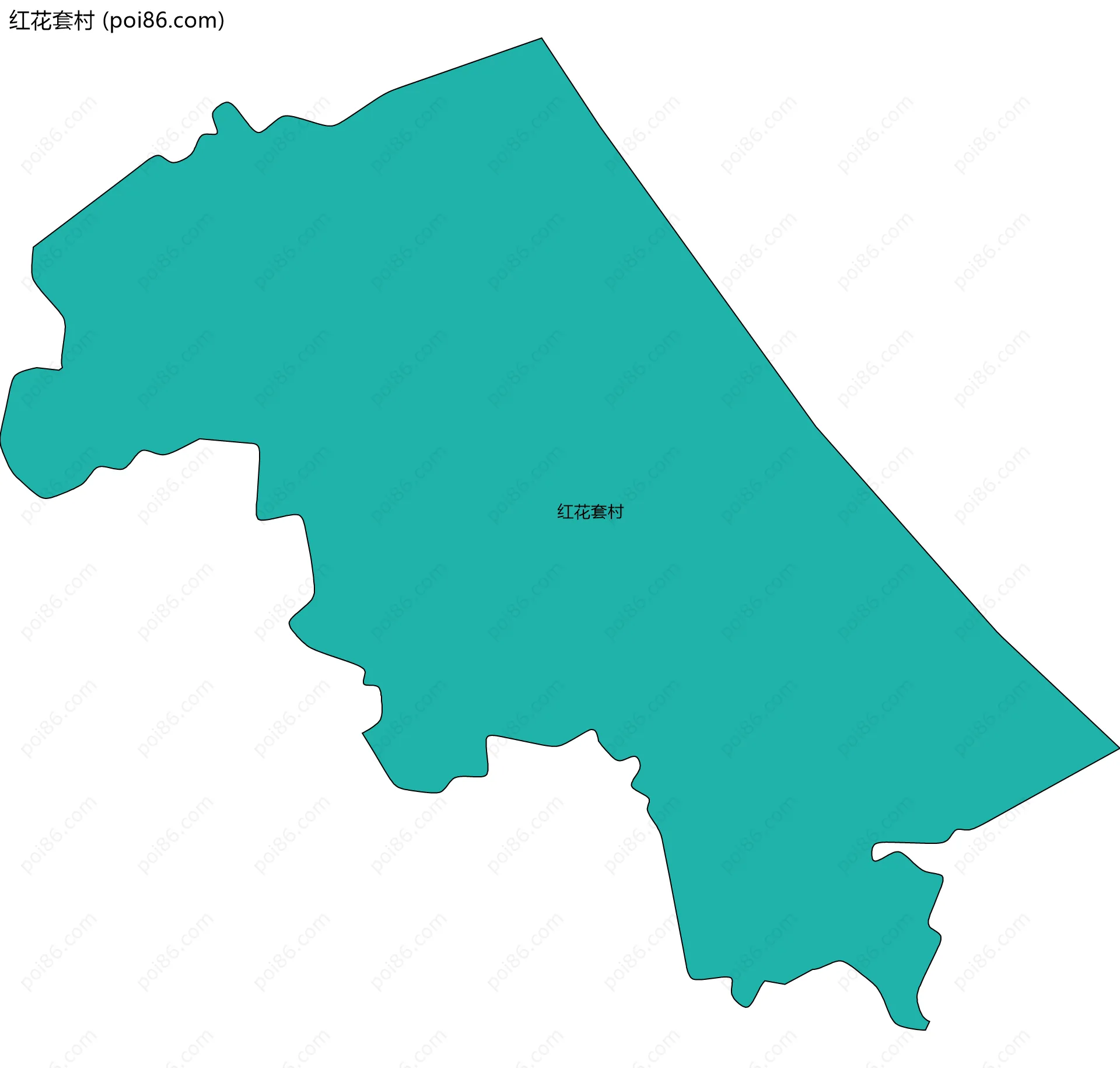 红花套村边界地图