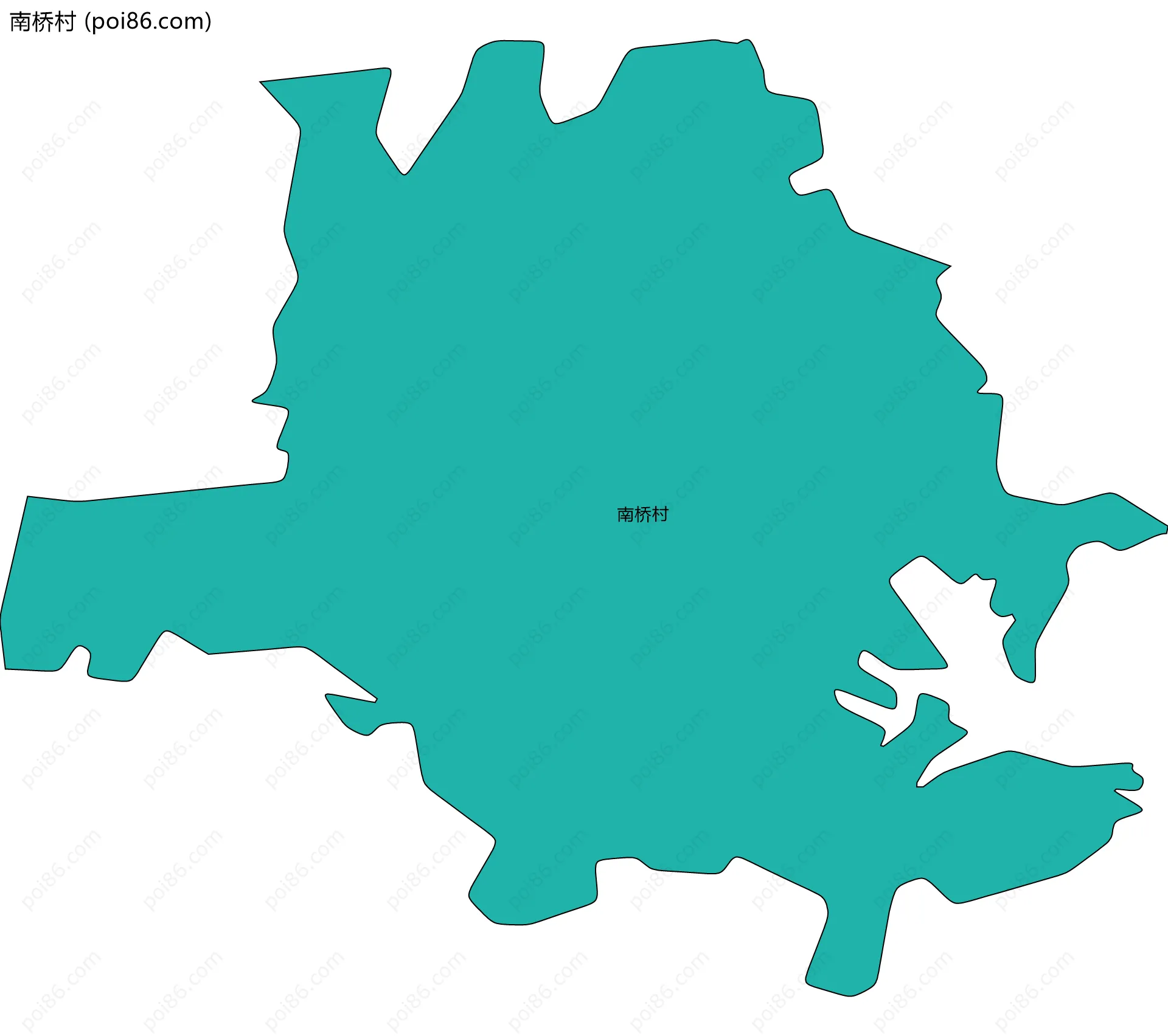 南桥村边界地图