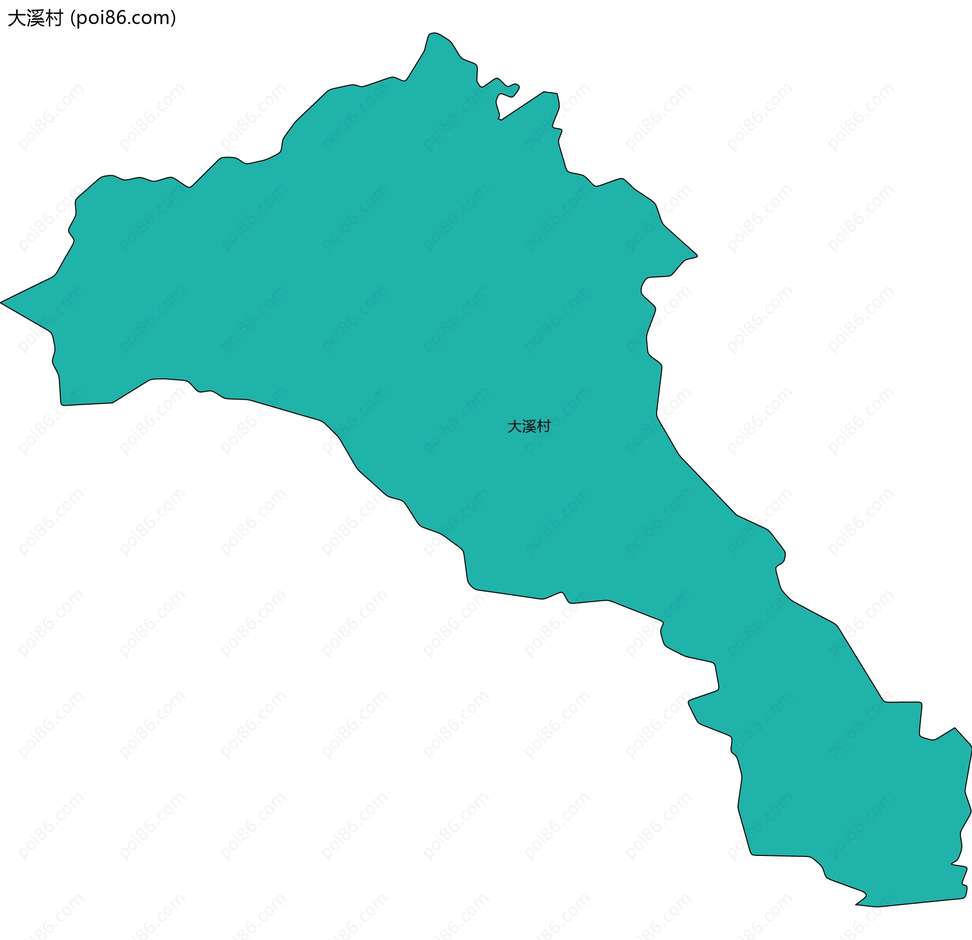 大溪村边界地图