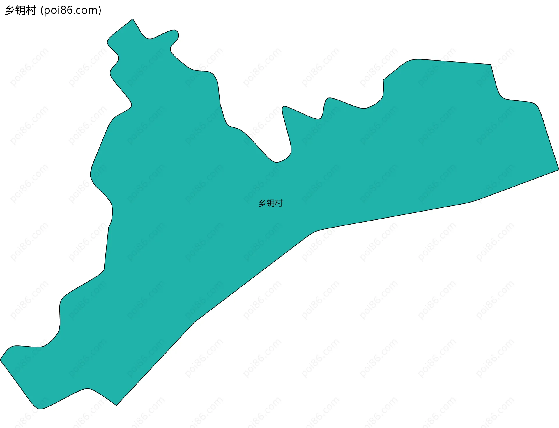乡钥村边界地图