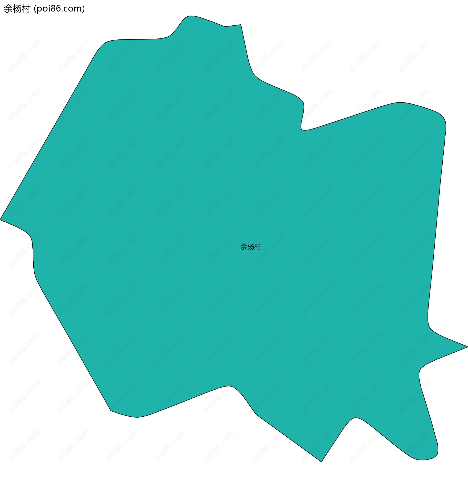 余杨村边界地图