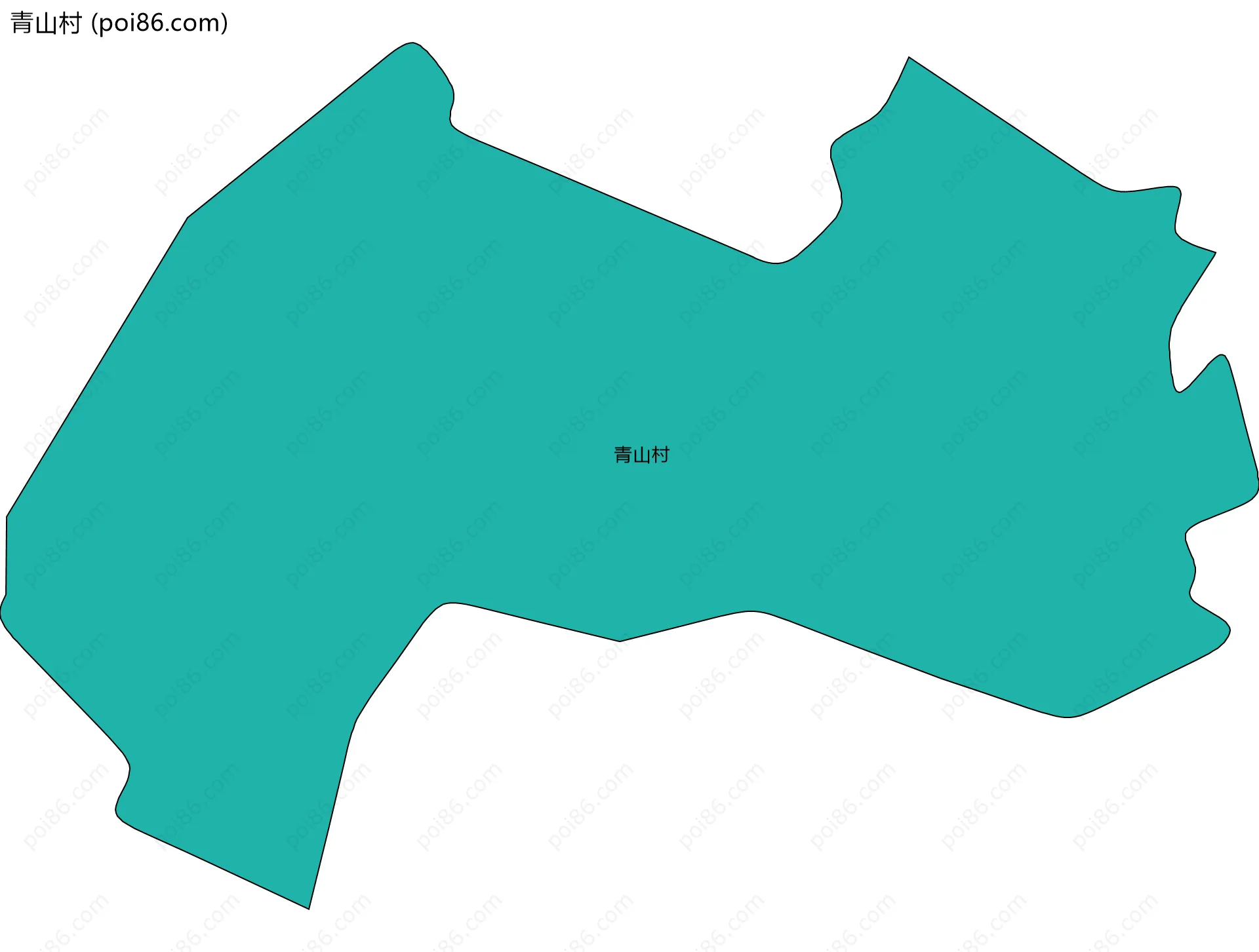 青山村边界地图