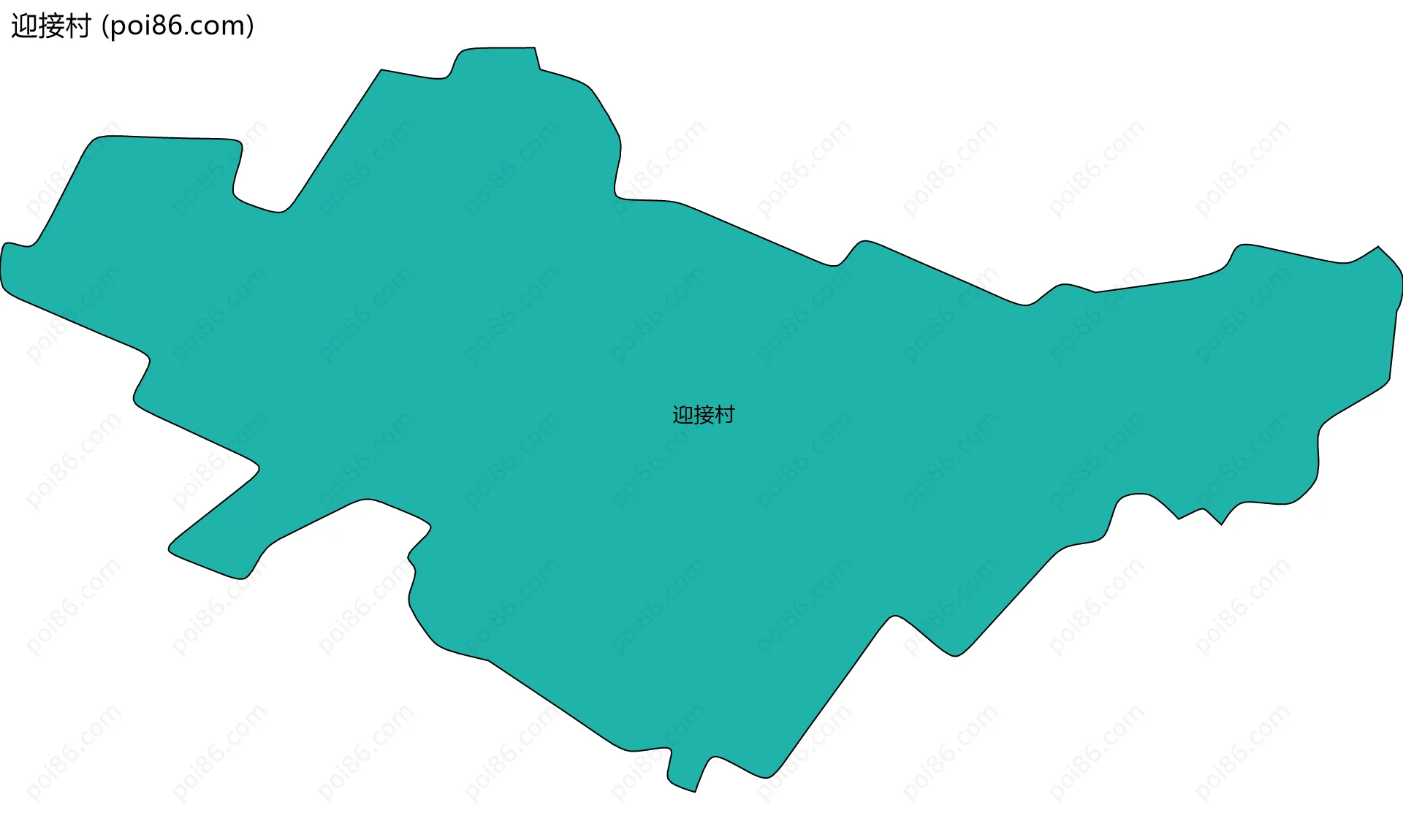 迎接村边界地图
