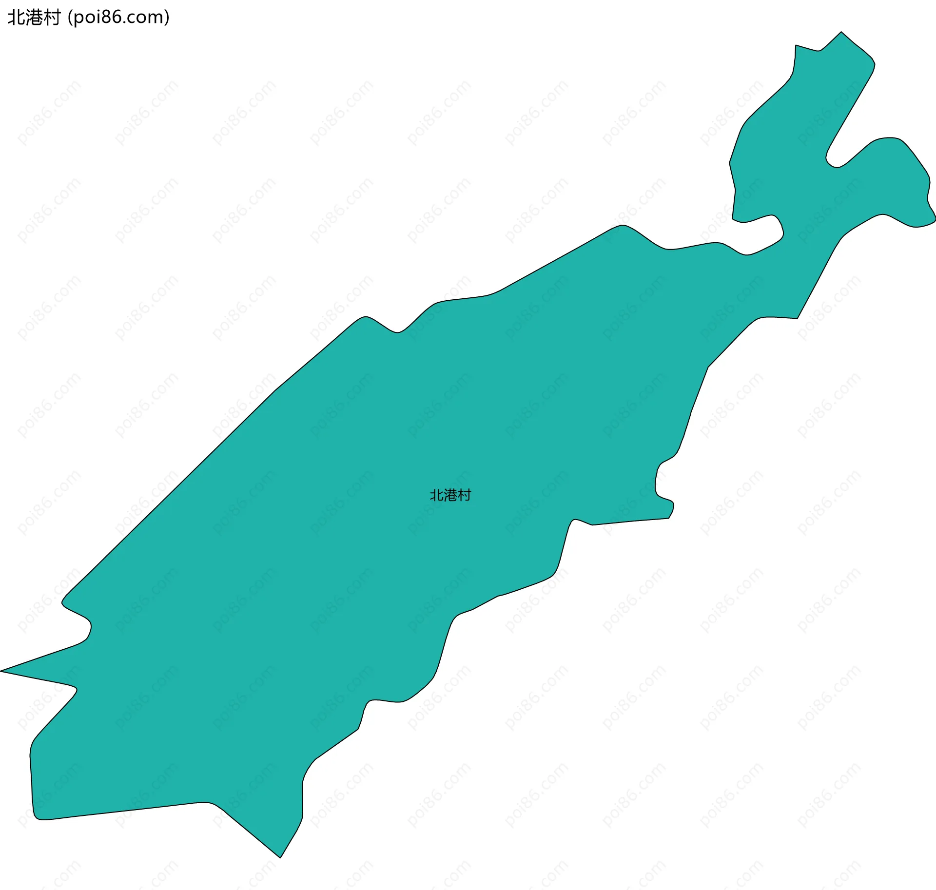 北港村边界地图