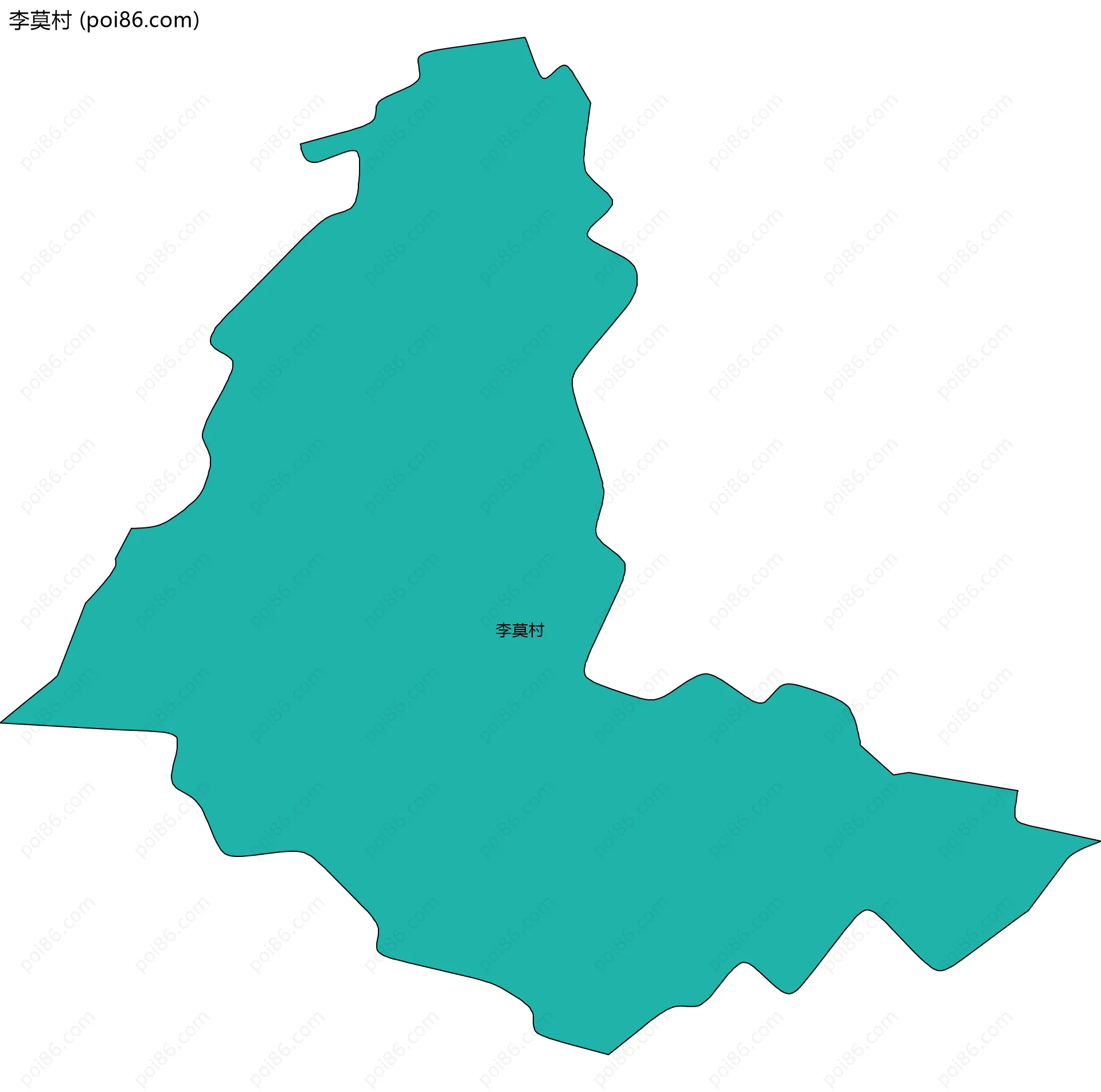 李莫村边界地图