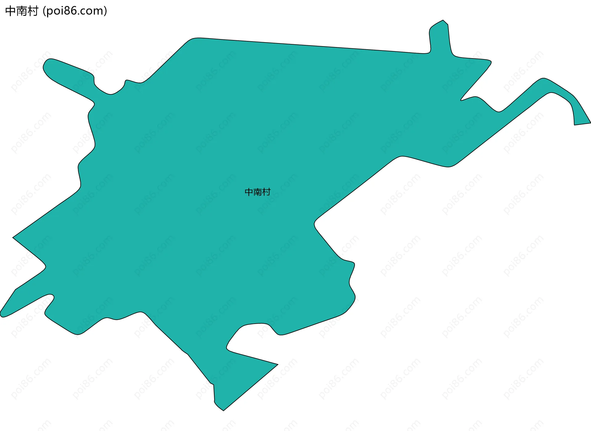 中南村边界地图