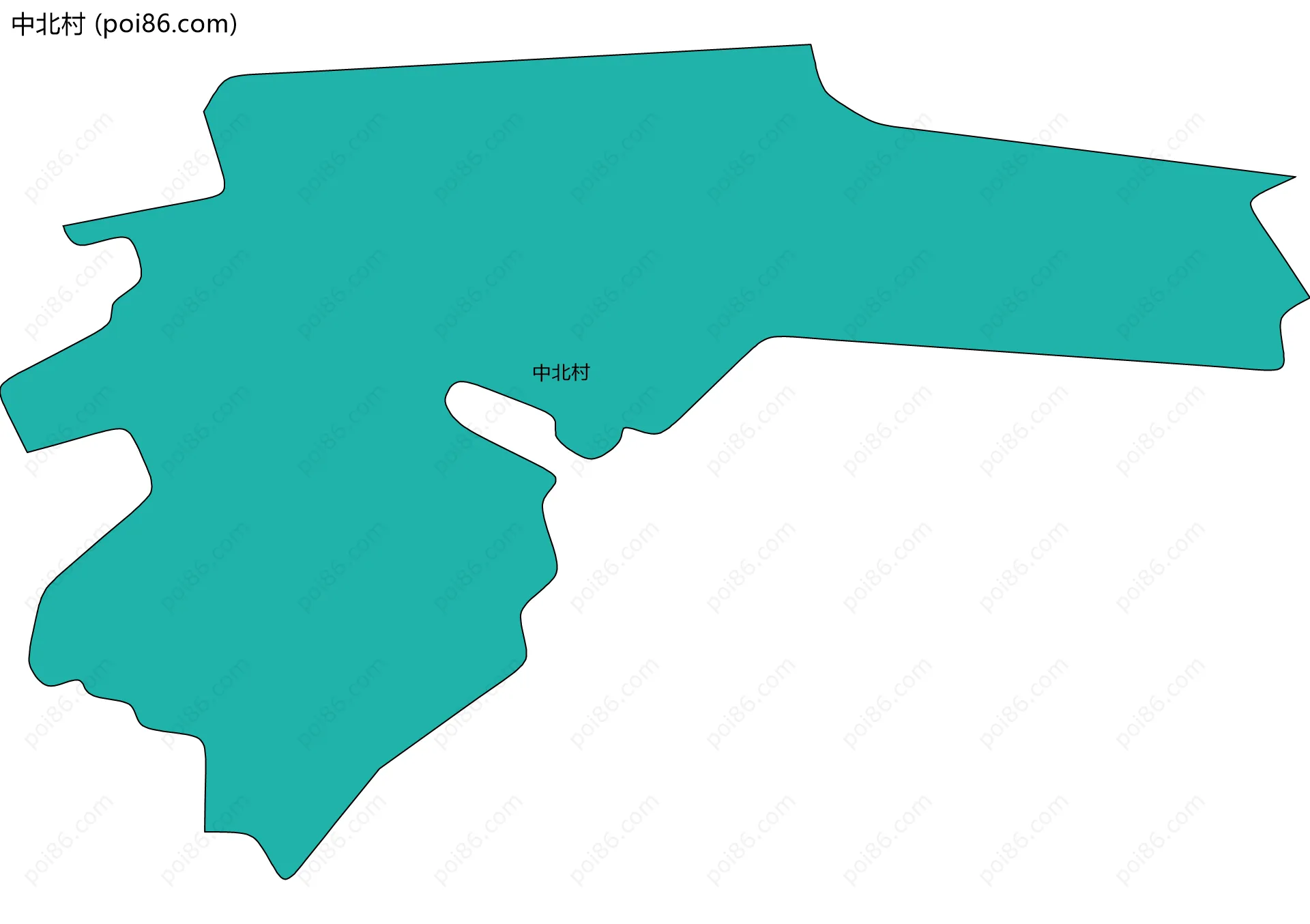 中北村边界地图