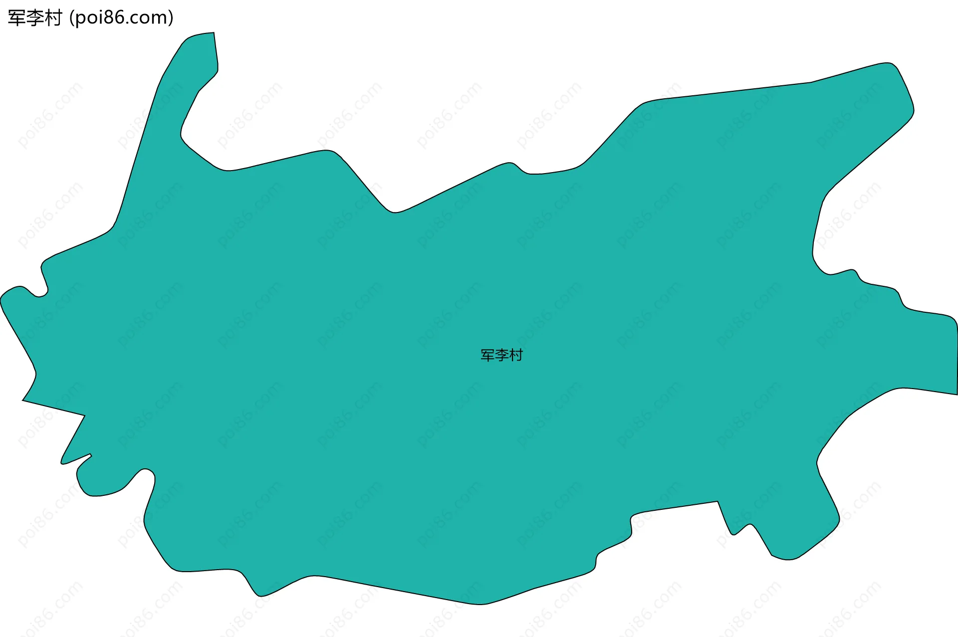 军李村边界地图