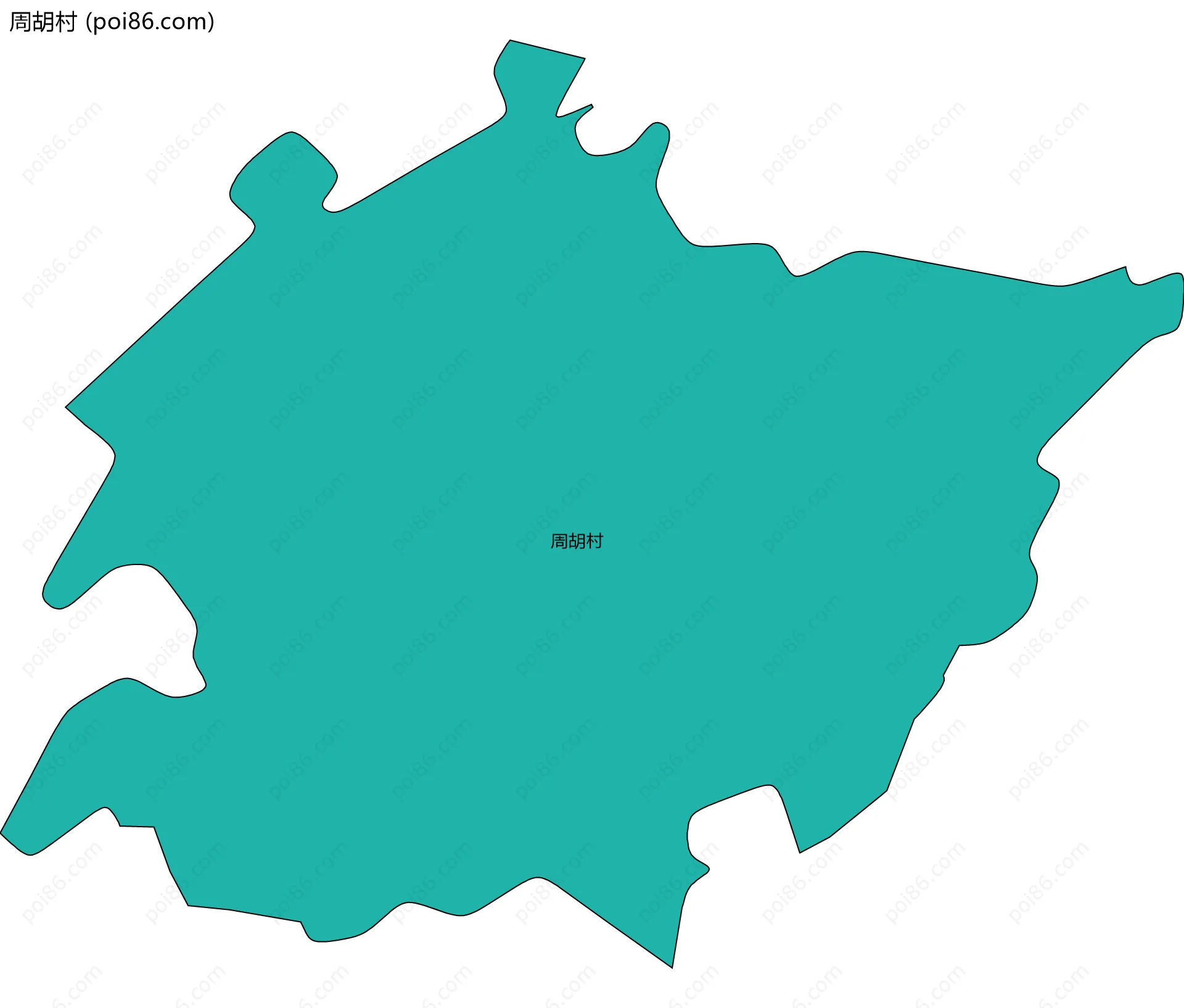 周胡村边界地图