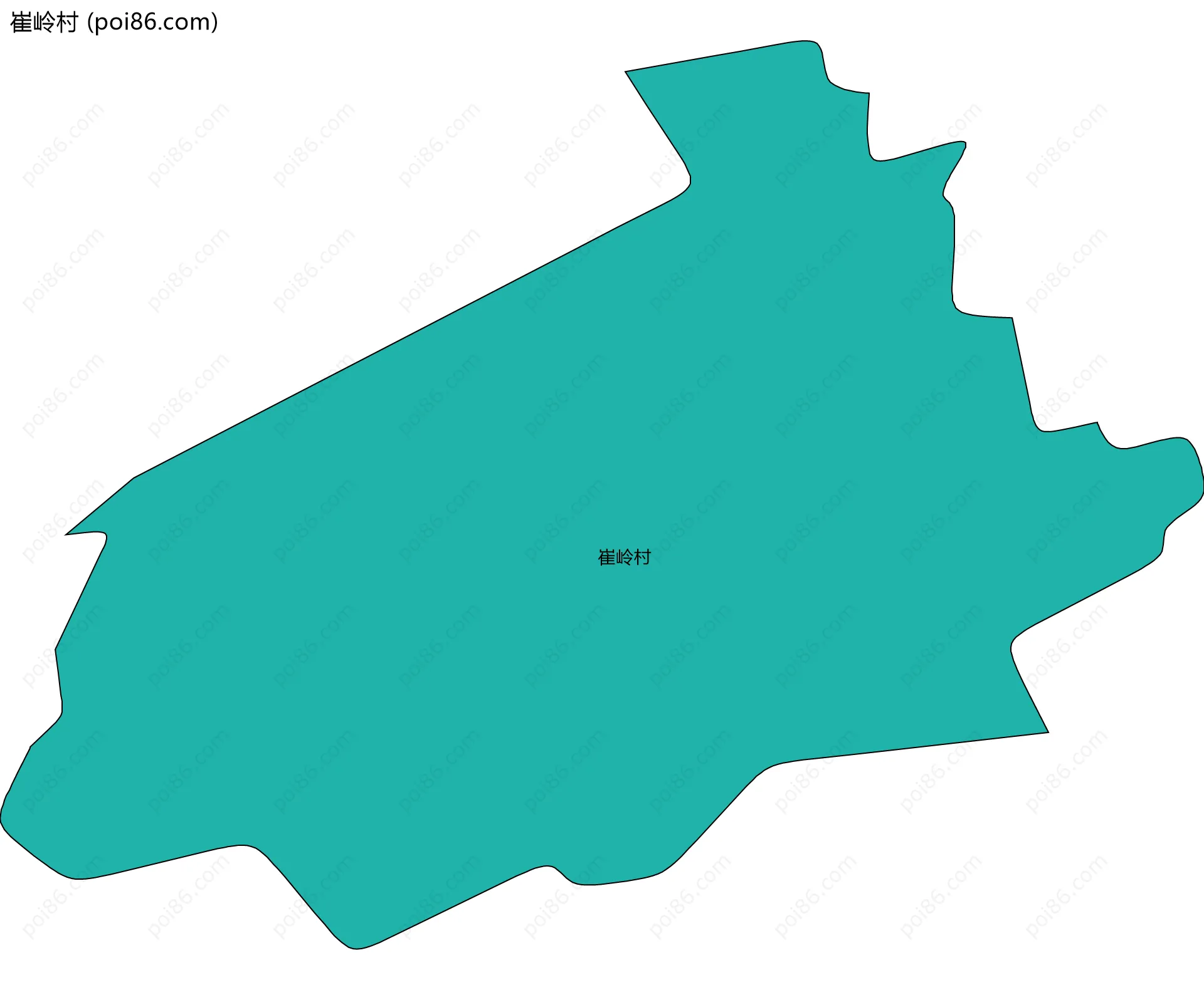 崔岭村边界地图