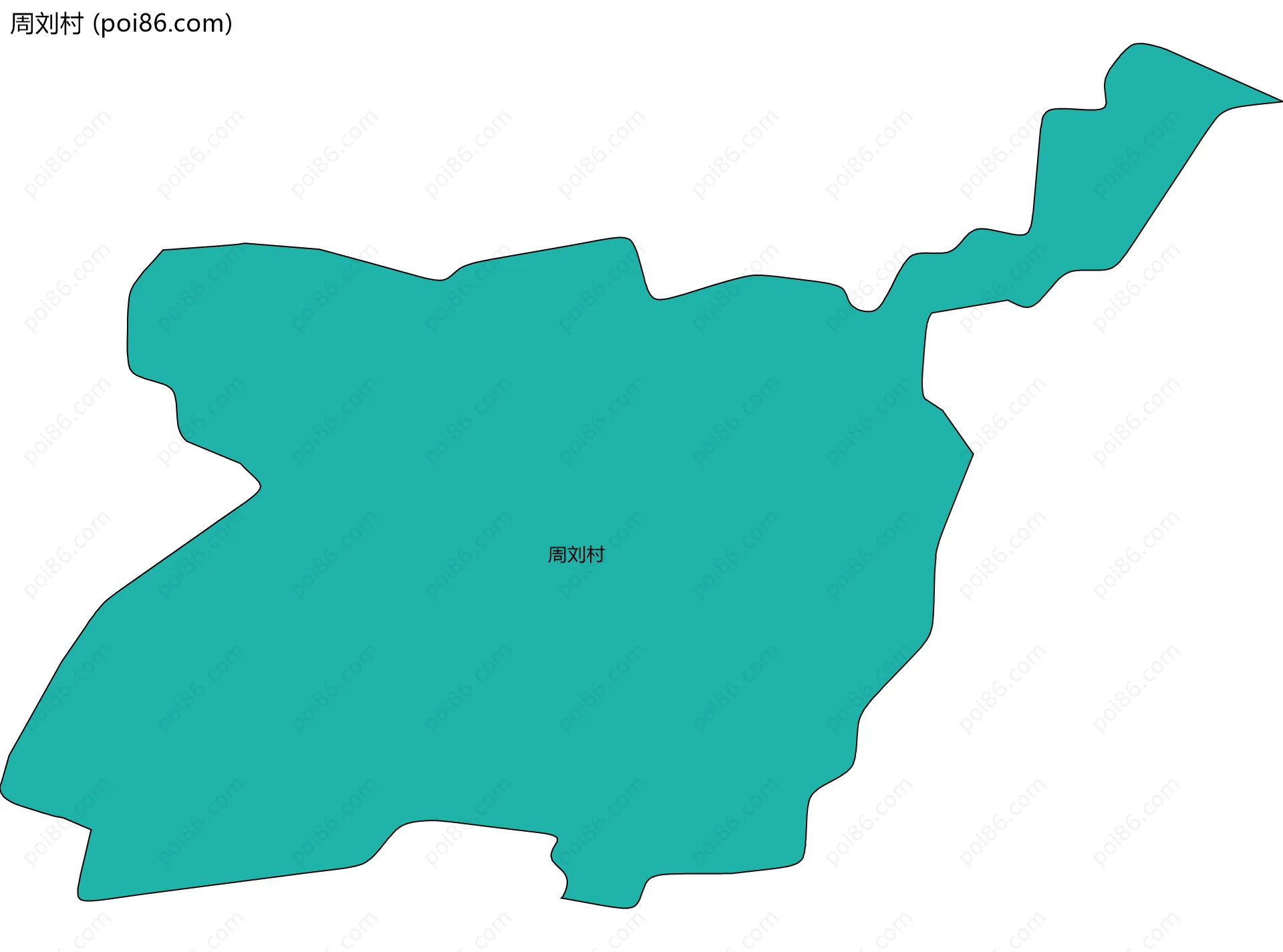 周刘村边界地图