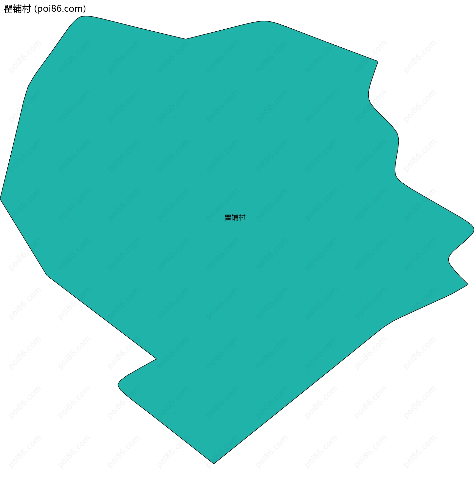 瞿铺村边界地图