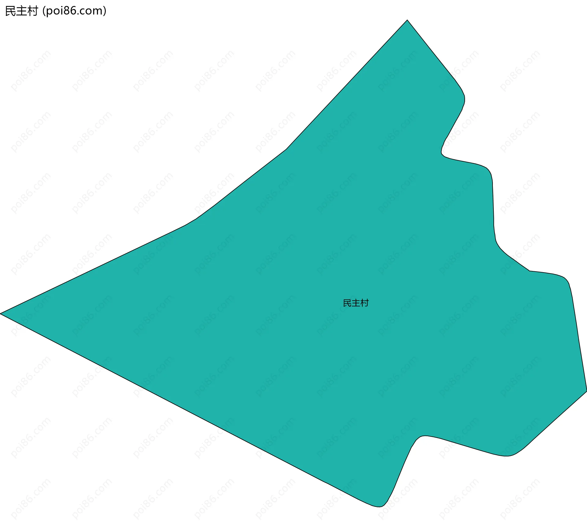 民主村边界地图