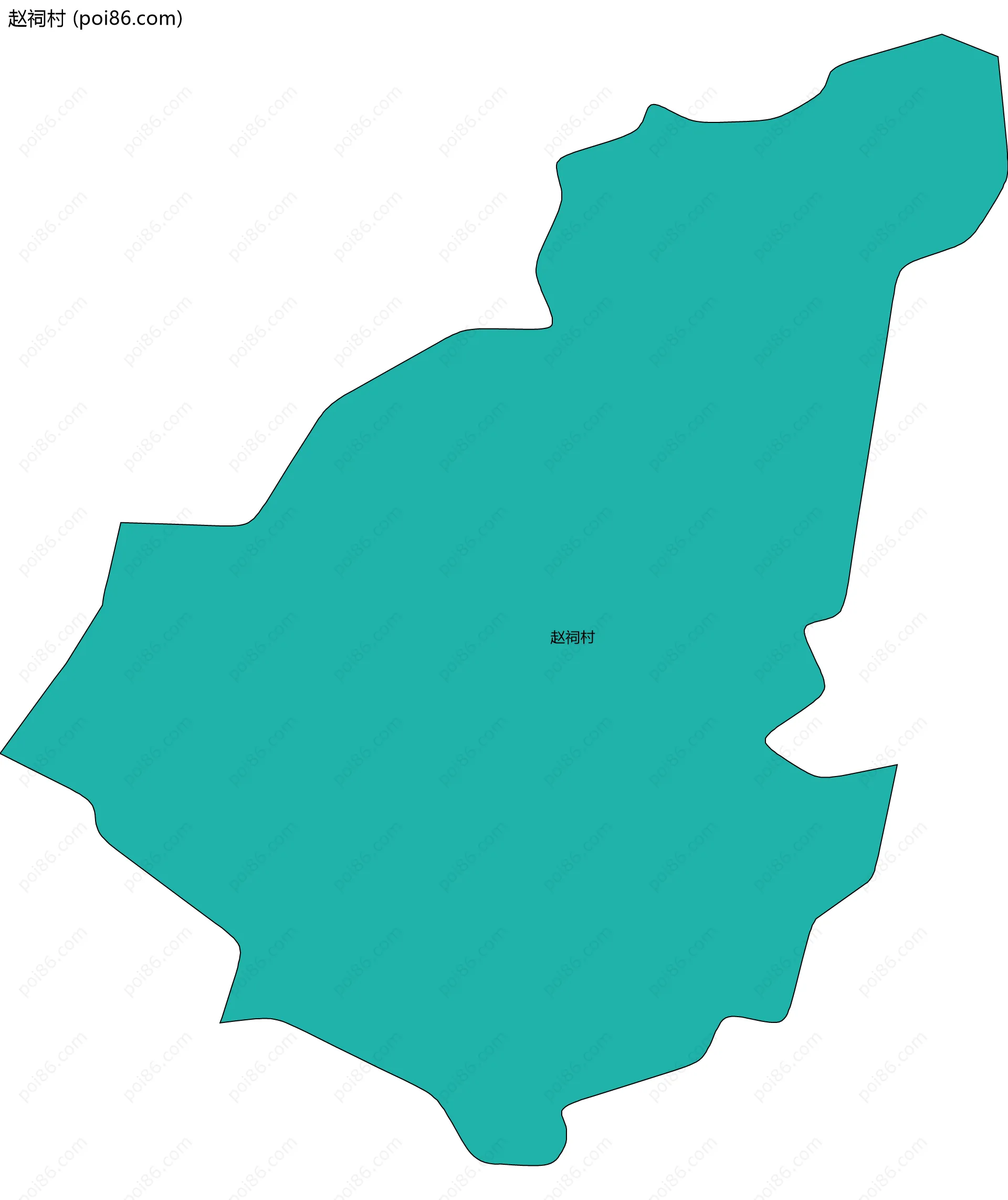 赵祠村边界地图