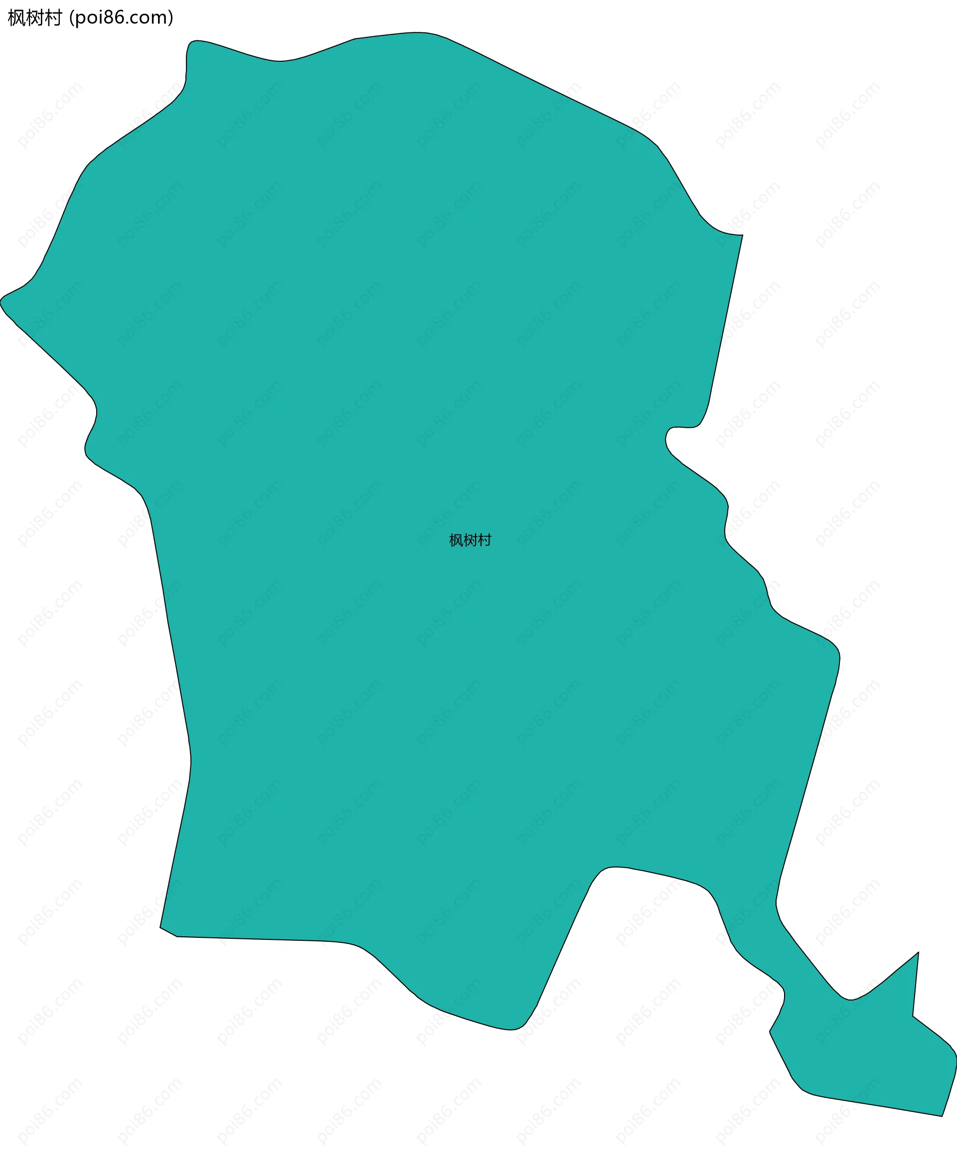 枫树村边界地图