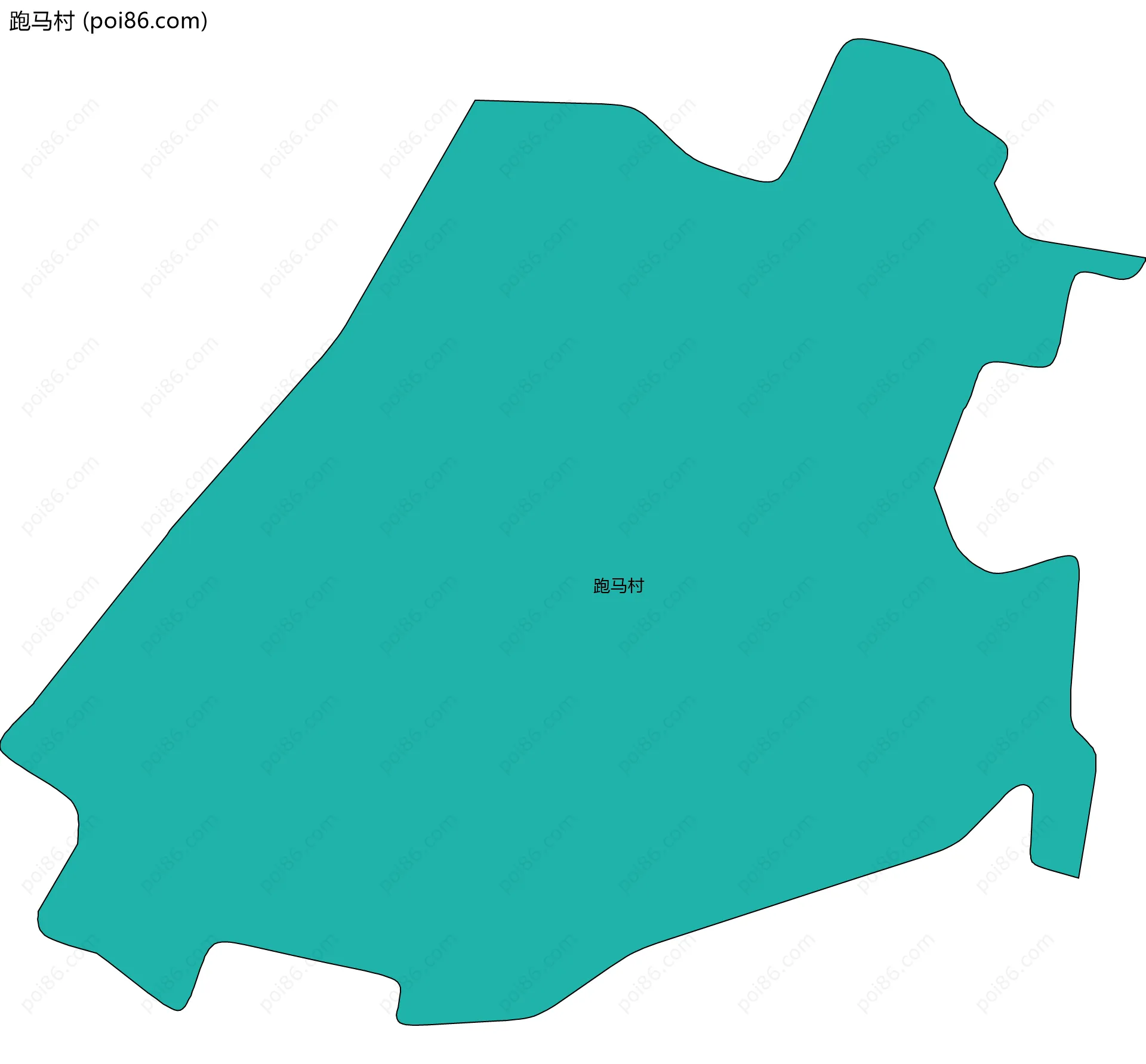 跑马村边界地图