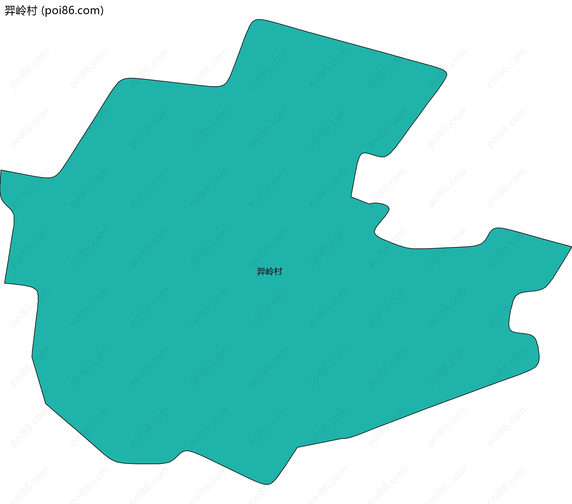 羿岭村边界地图