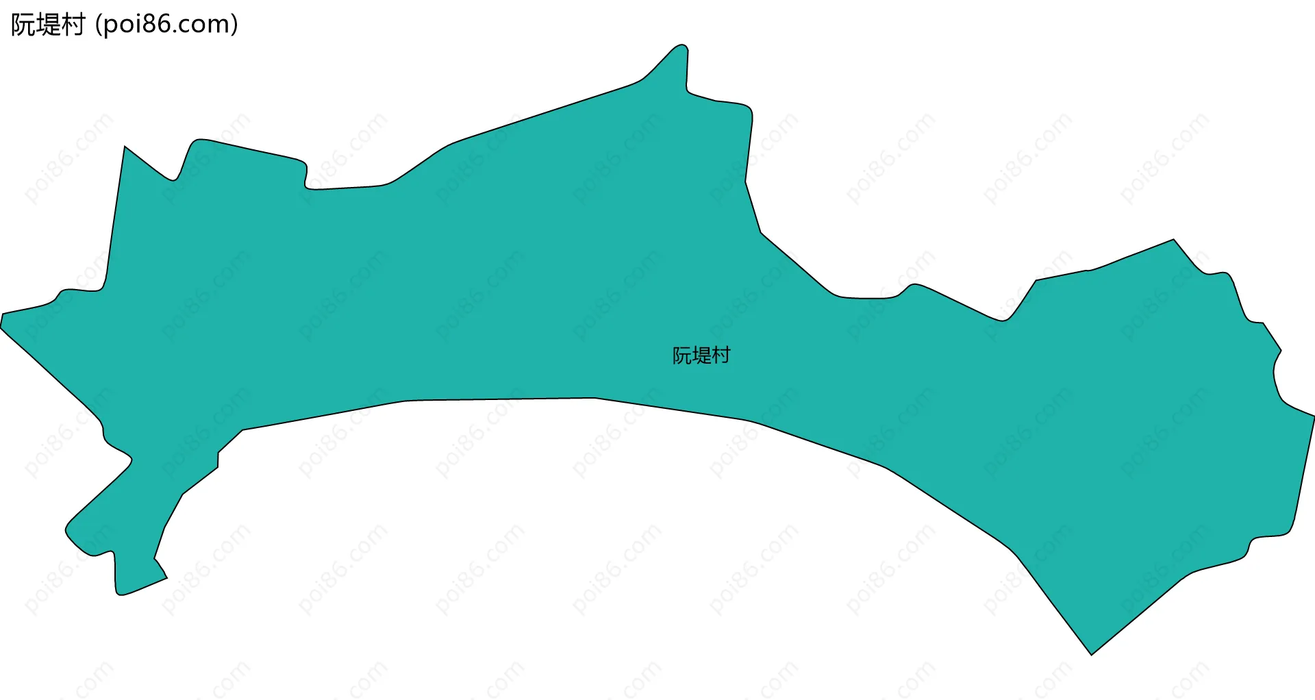 阮堤村边界地图