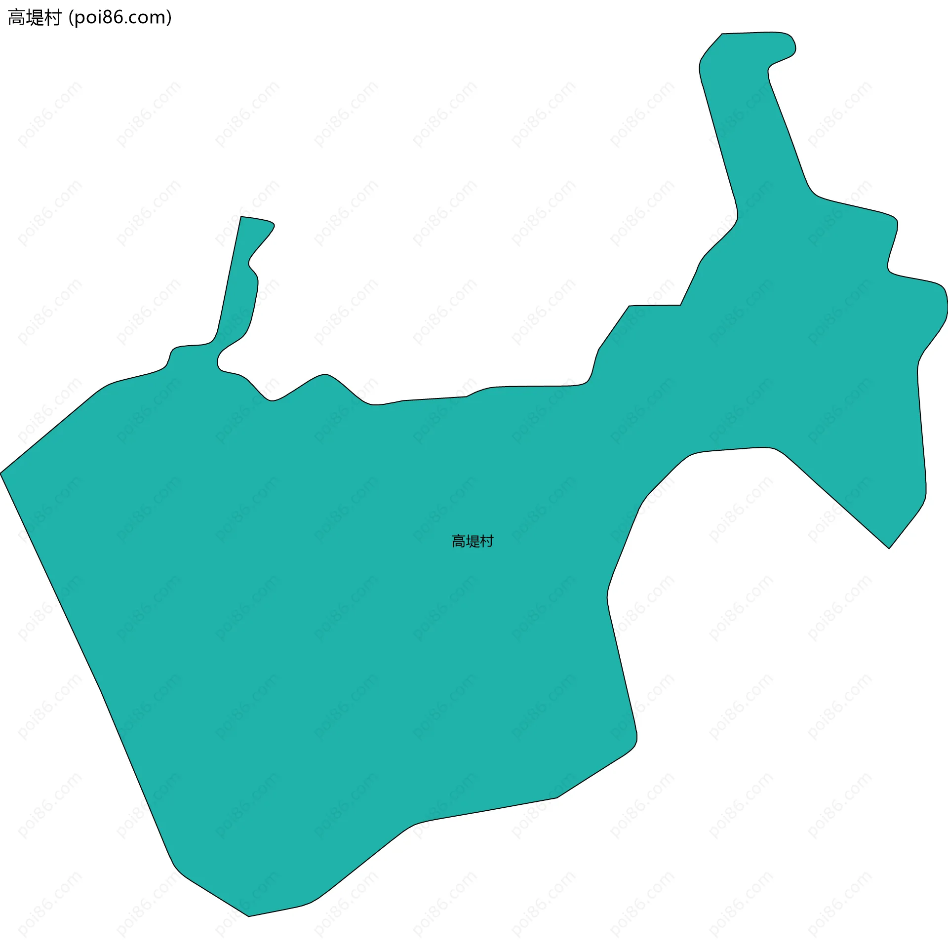 高堤村边界地图