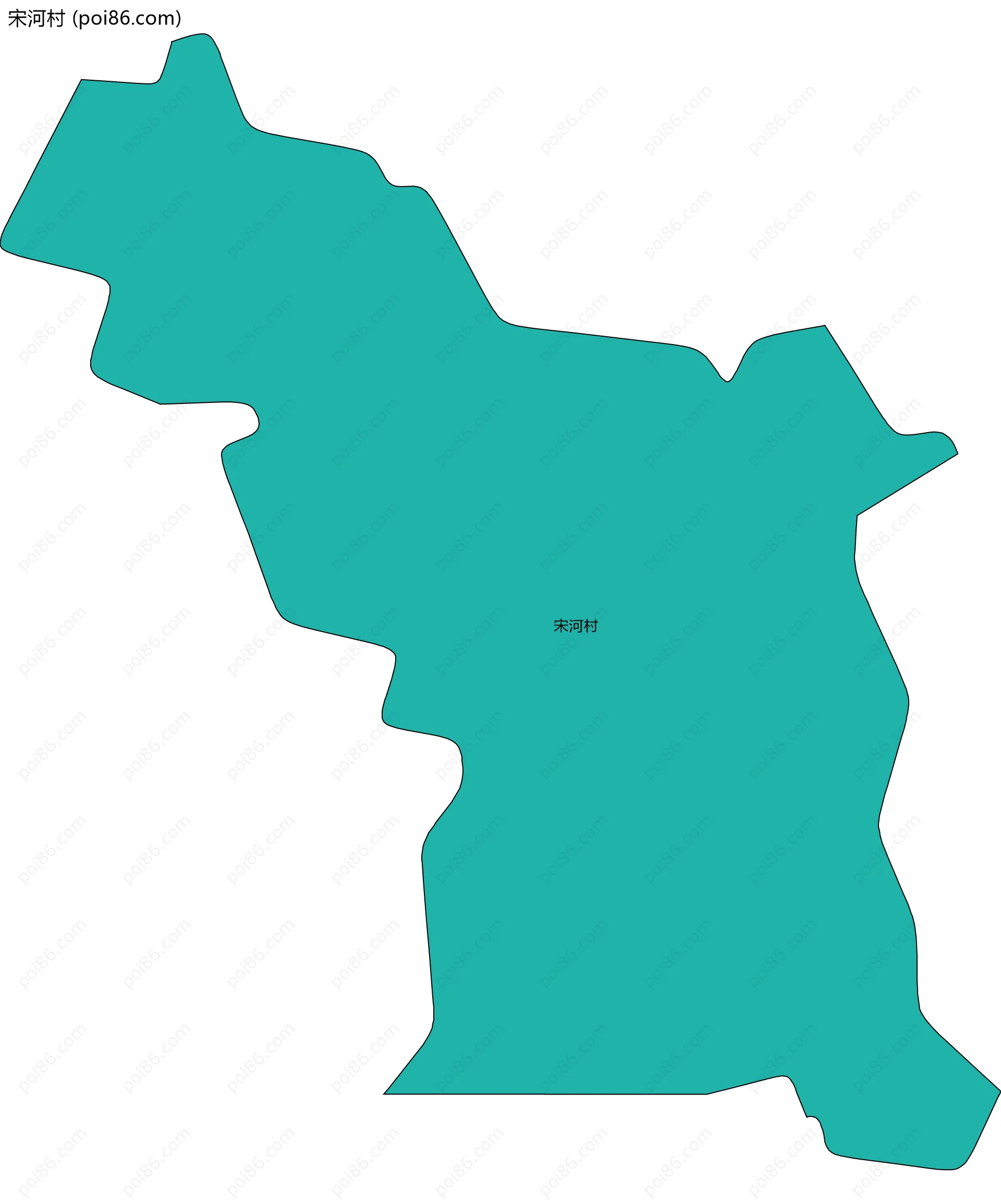 宋河村边界地图