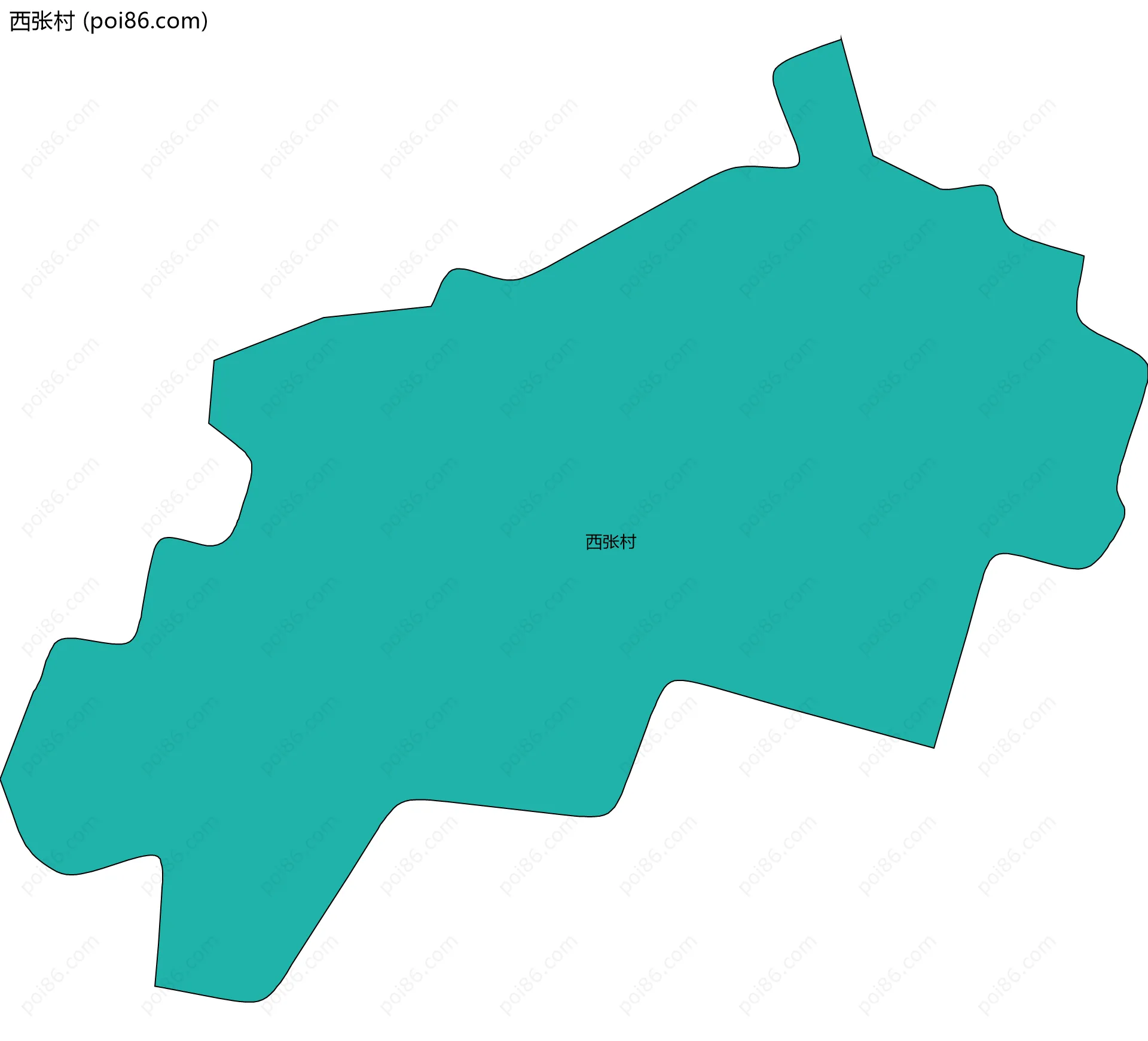 西张村边界地图