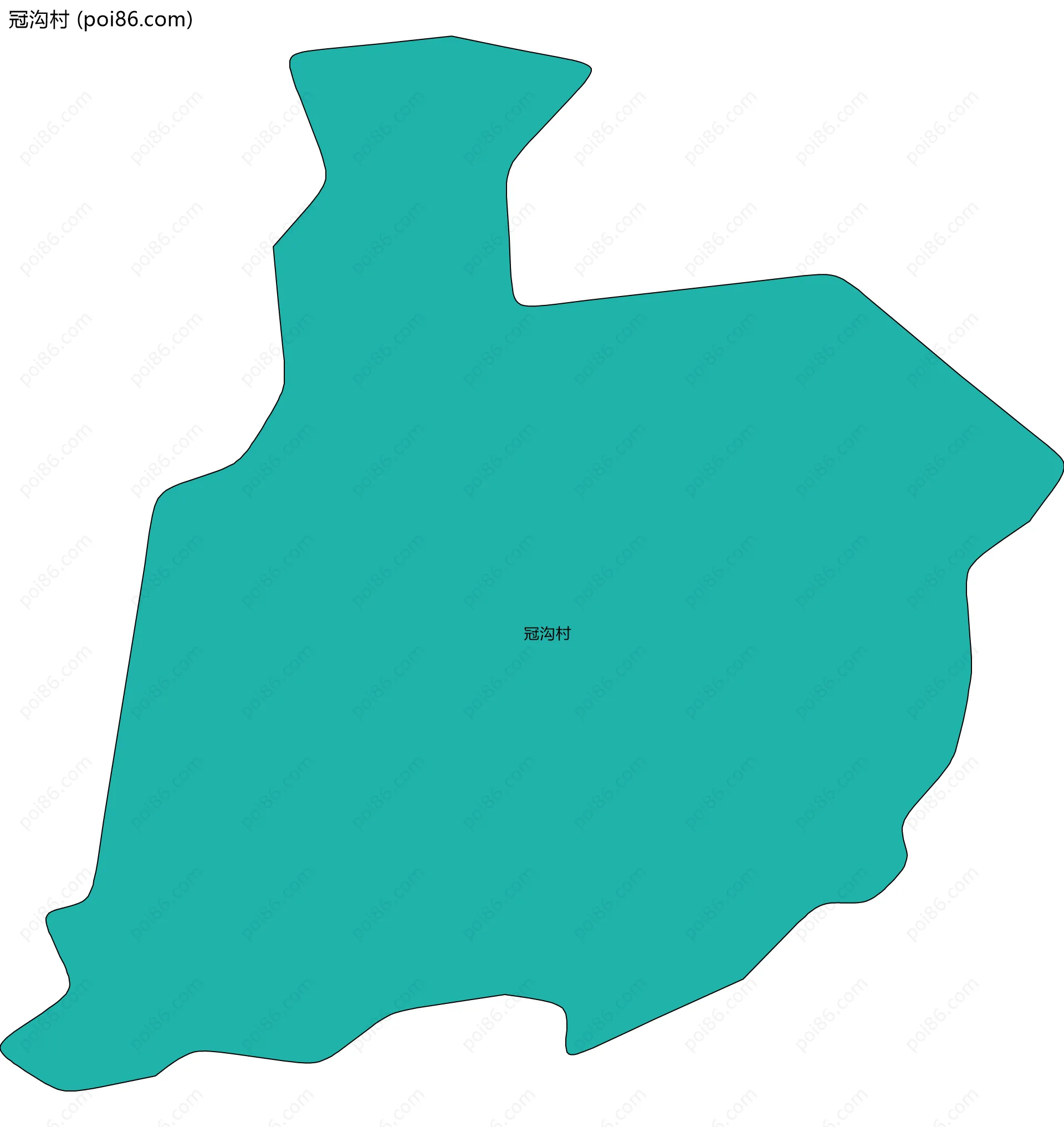 冠沟村边界地图