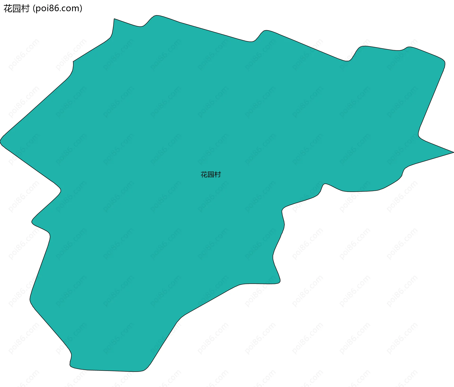 花园村边界地图