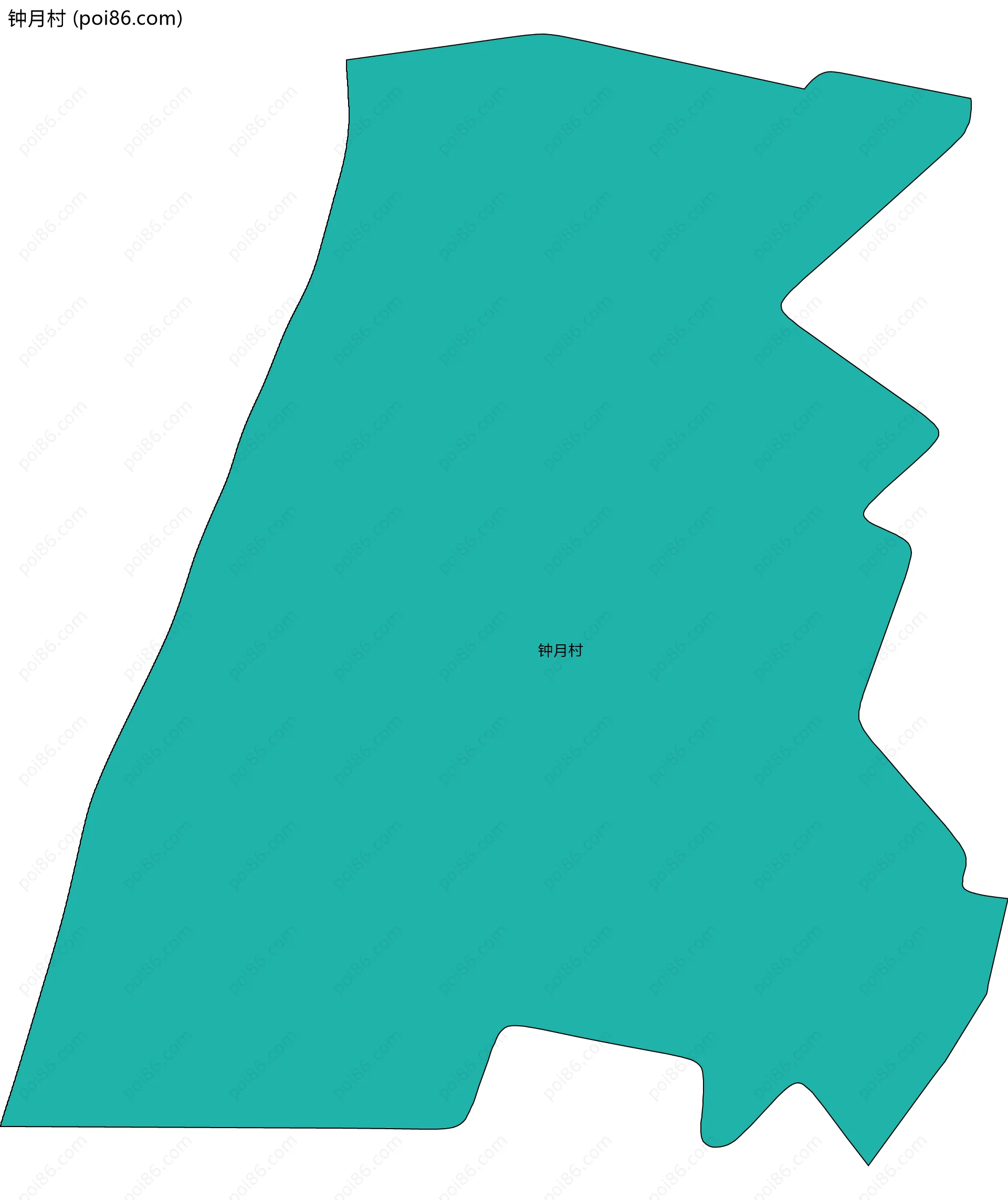 钟月村边界地图