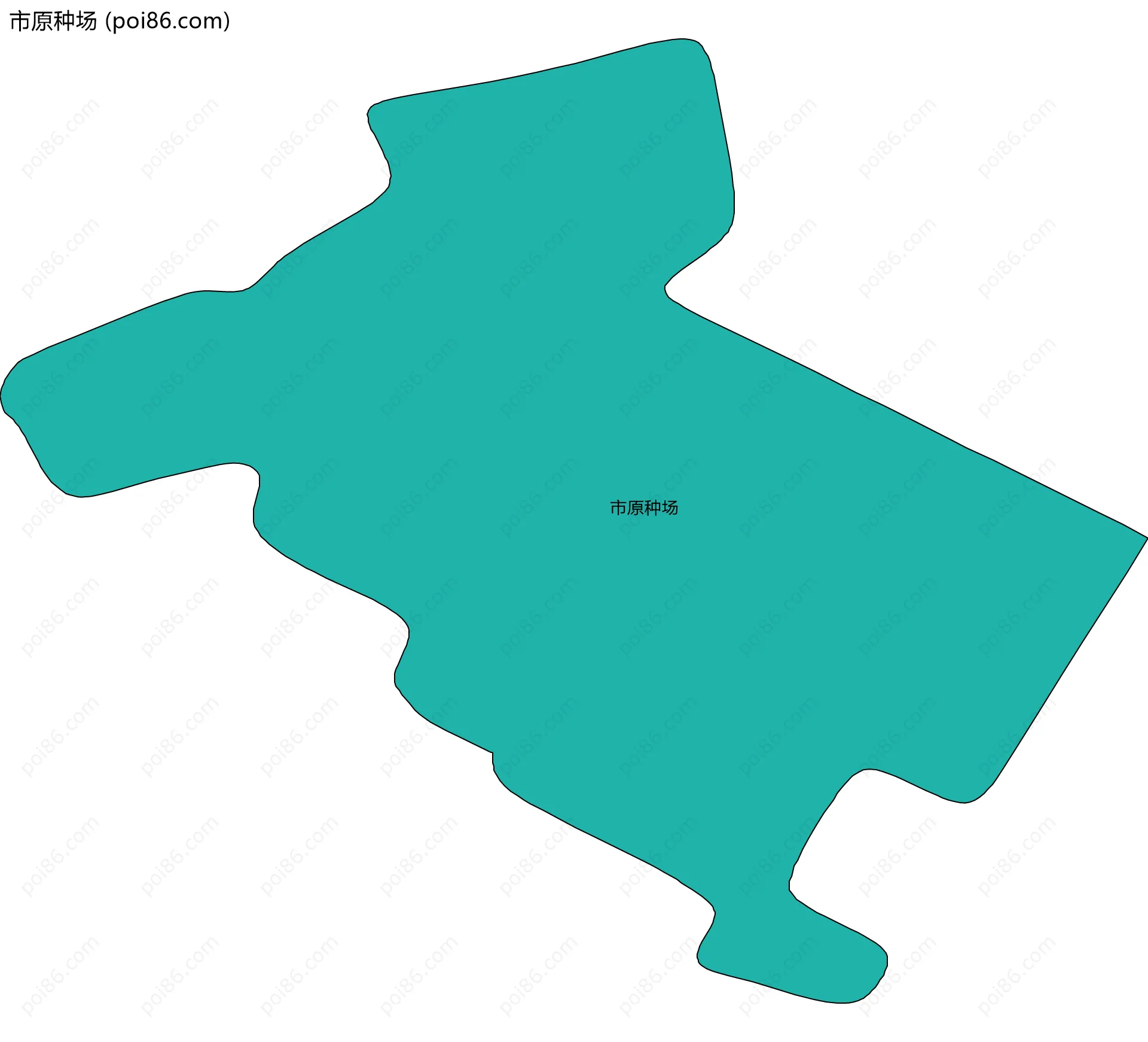 市原种场边界地图(五级行政区划)