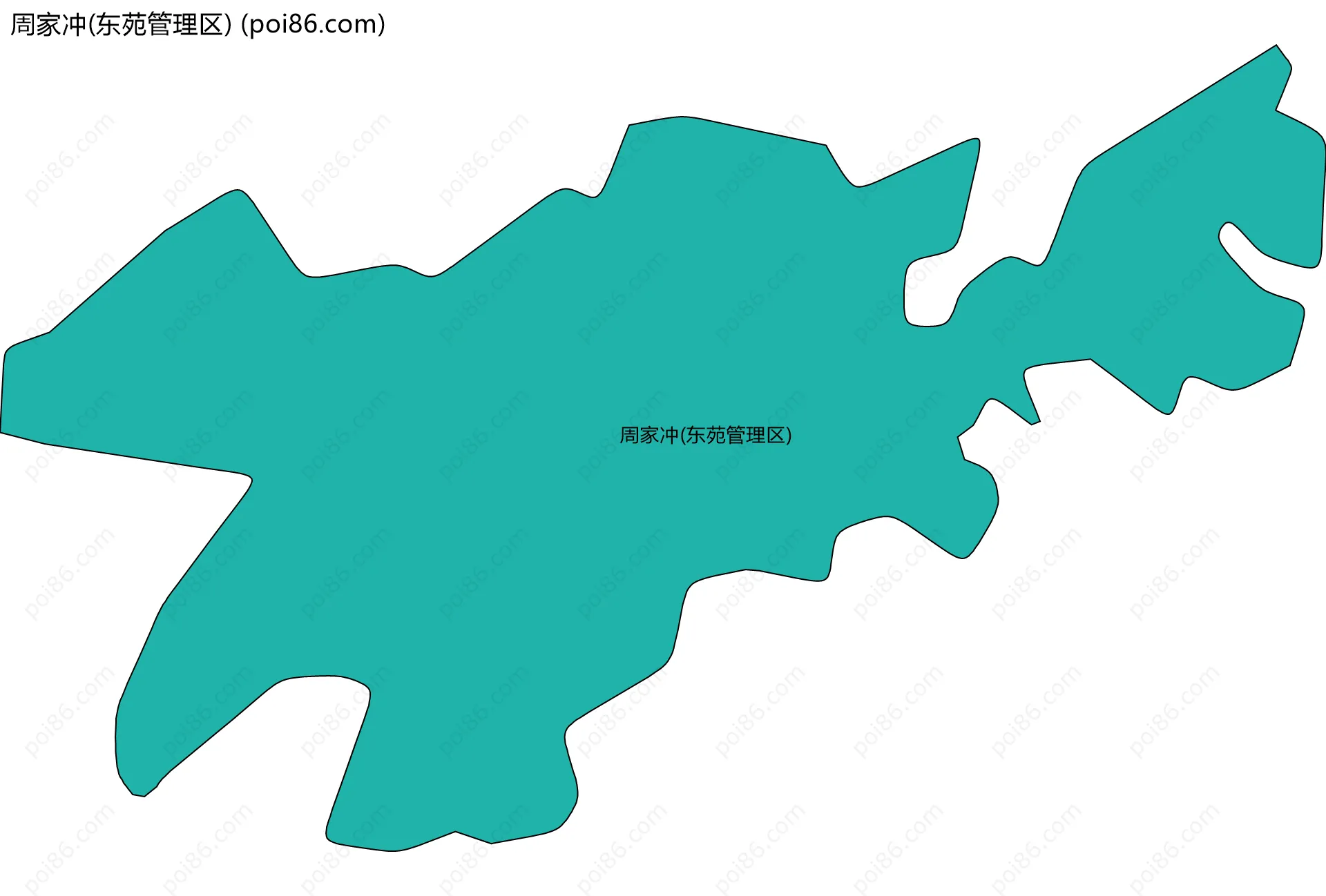 周家冲(东苑管理区)边界地图
