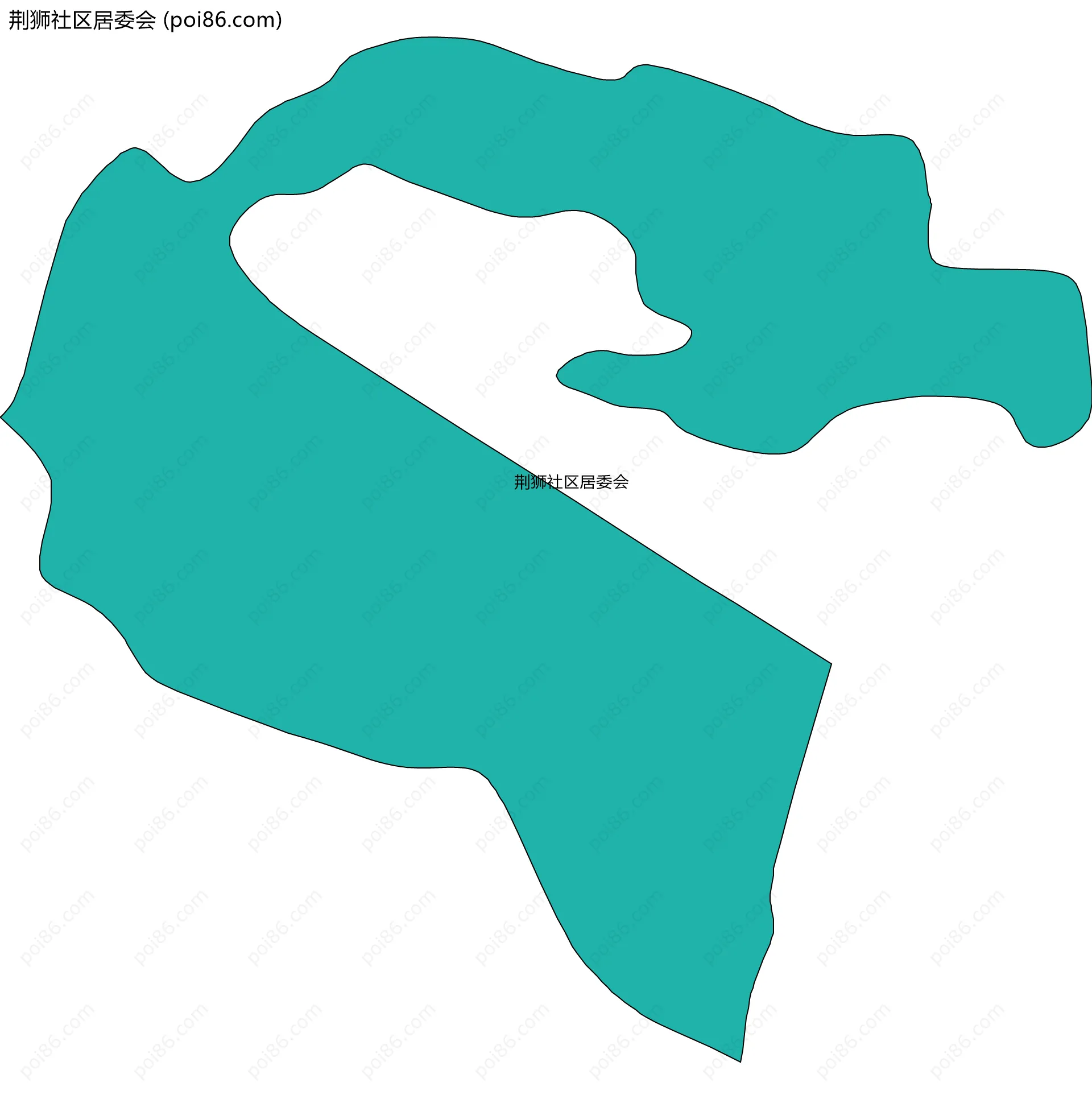 荆狮社区居委会边界地图