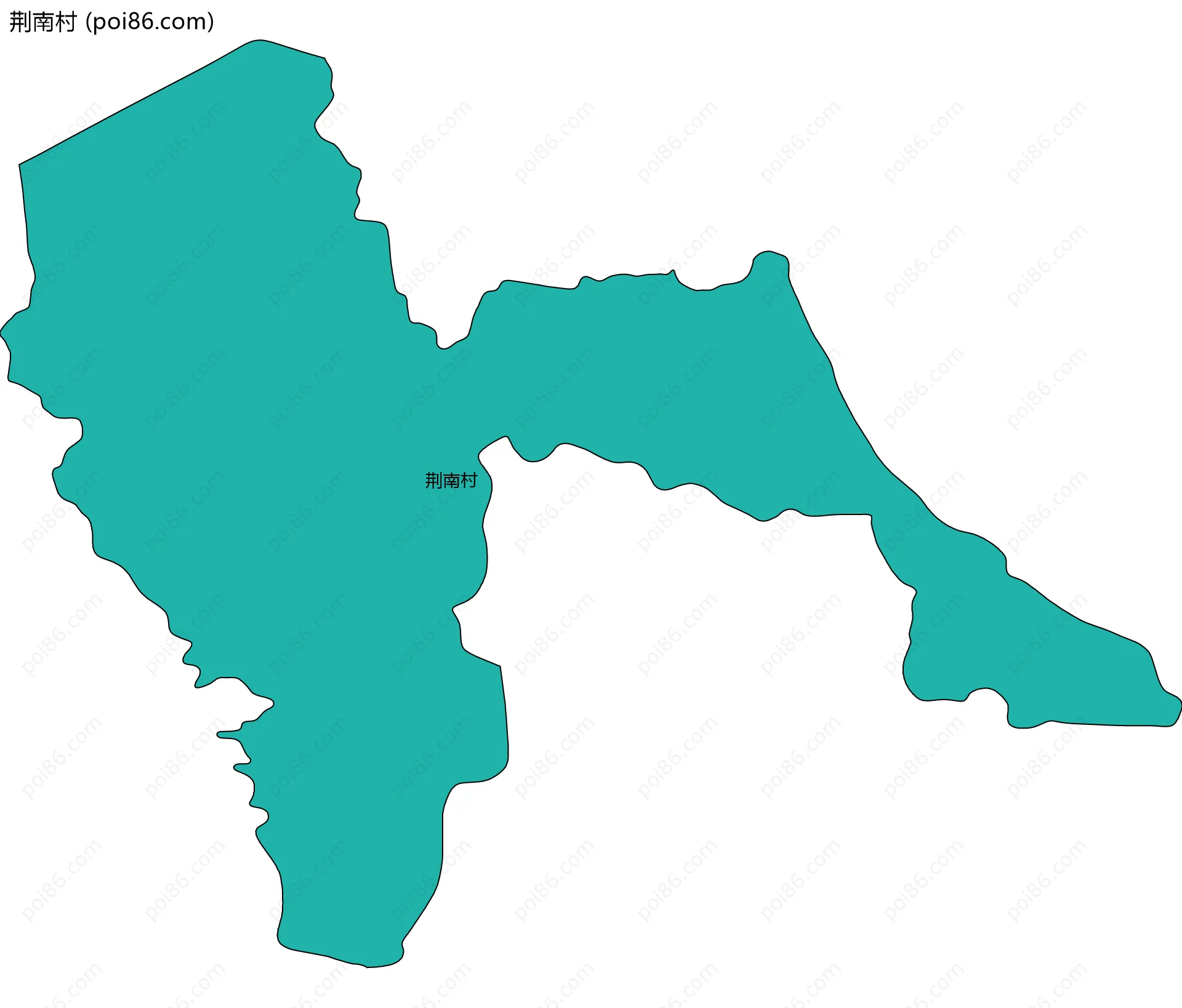 荆南村边界地图