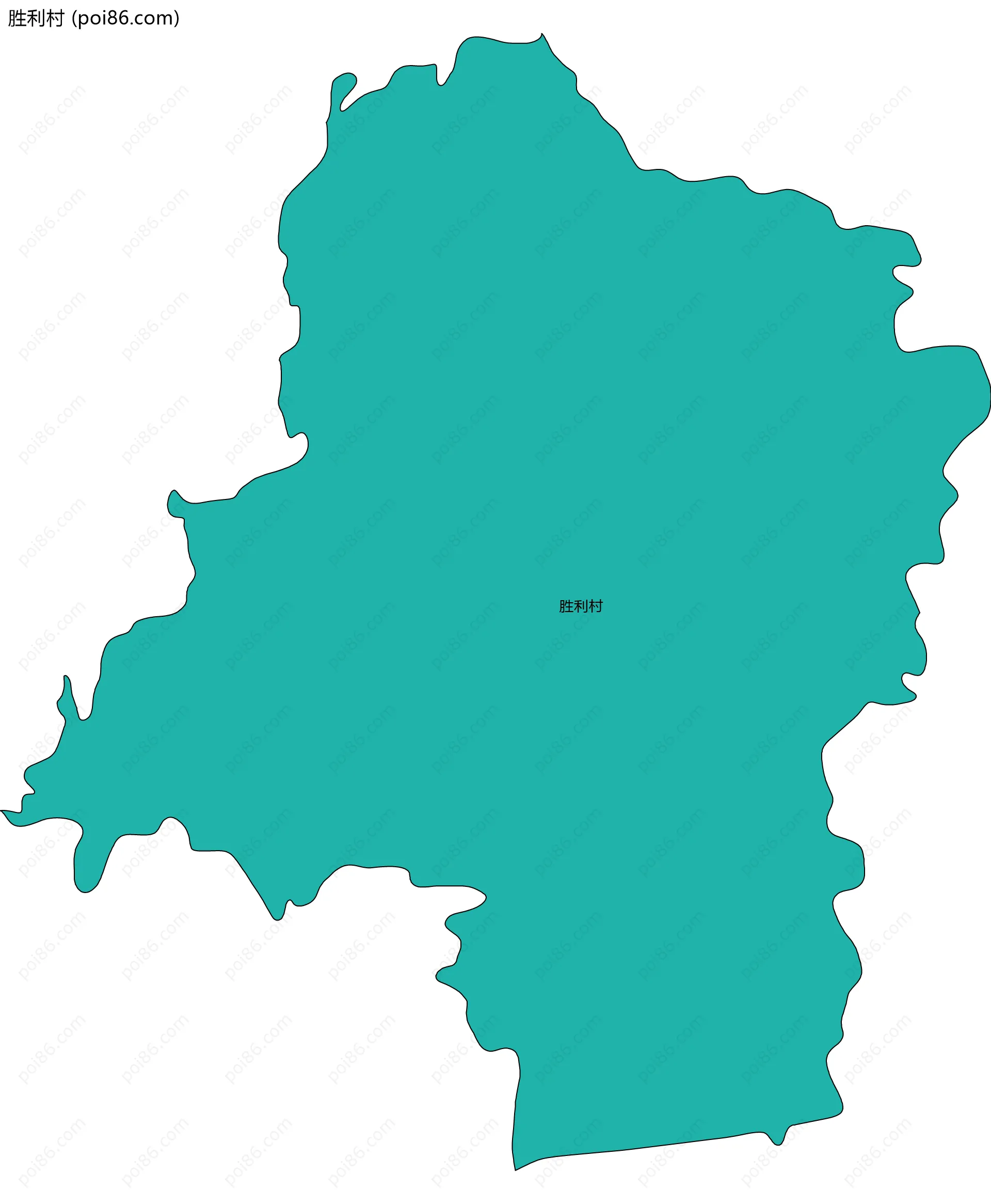 胜利村边界地图