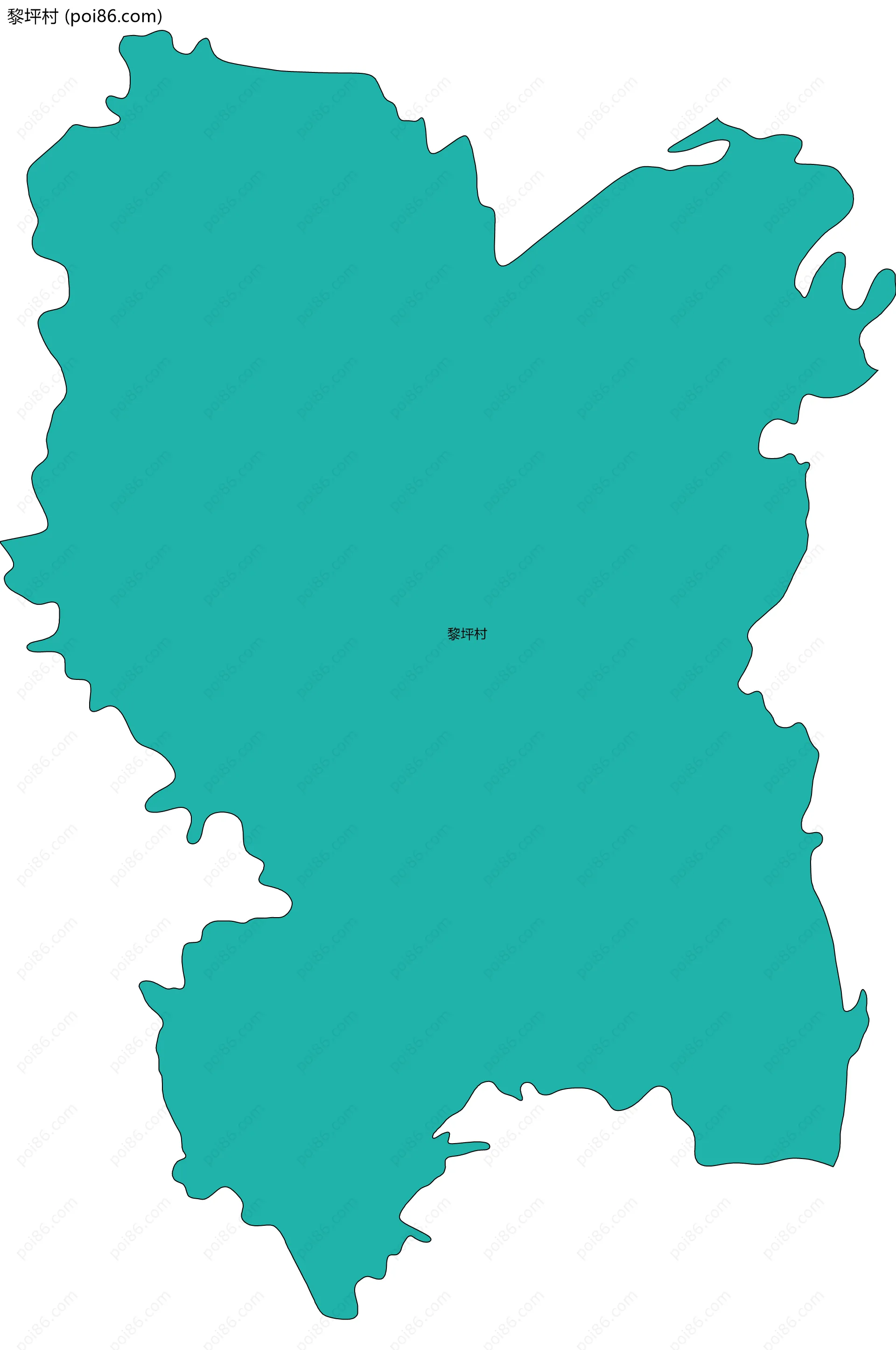 黎坪村边界地图